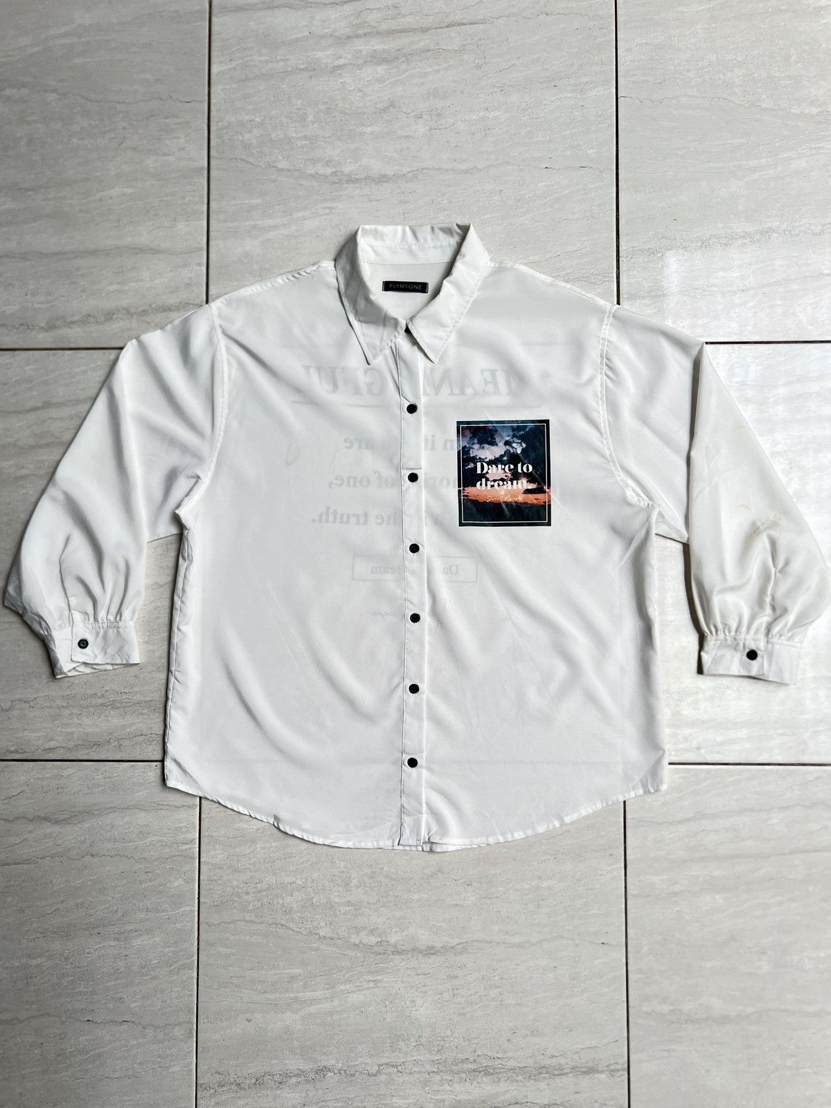 Other PLYMTONE White Picture Shirt Size US L / EU 52-54 / 3 - 8 Thumbnail