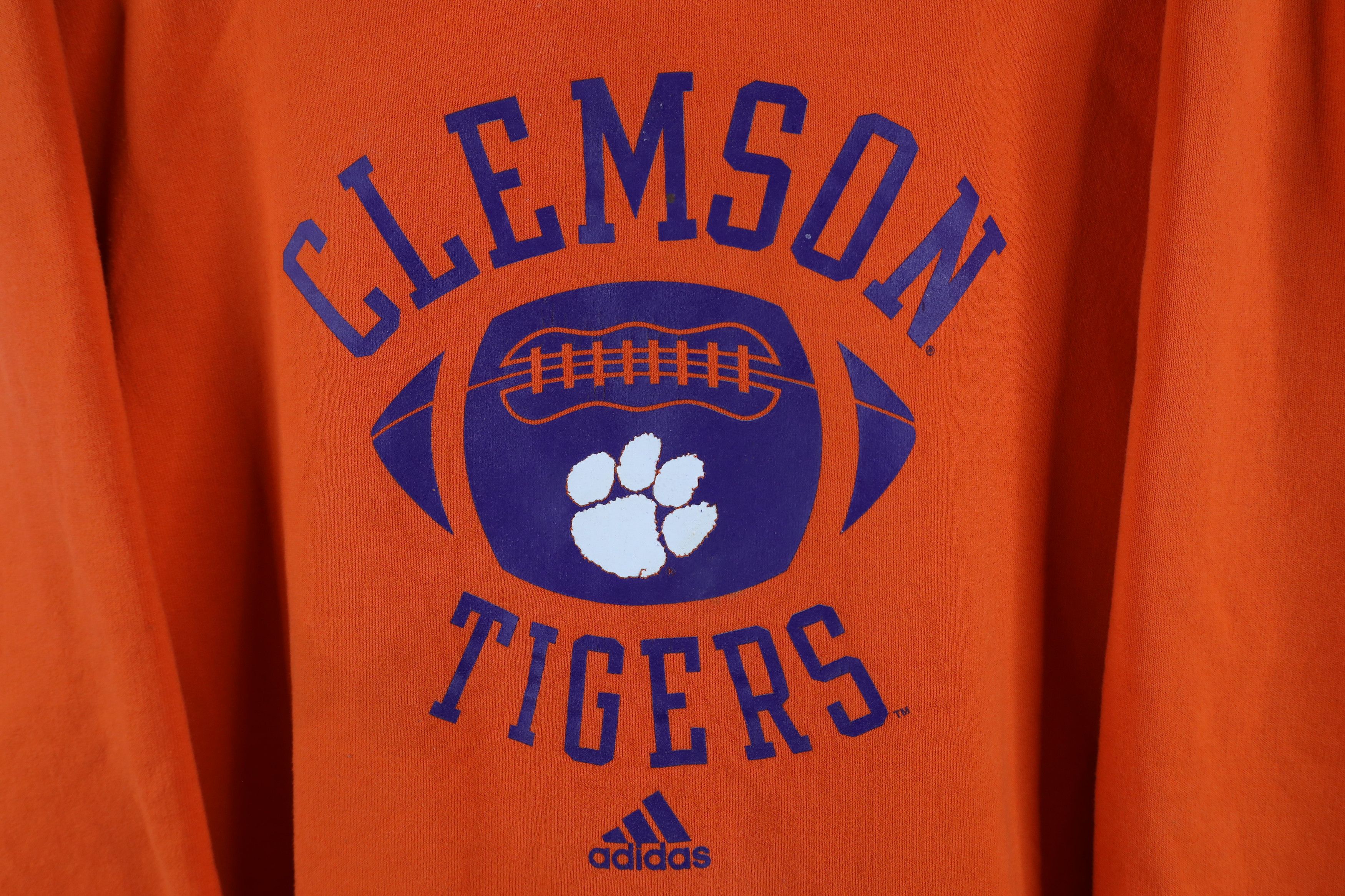 Adidas × Vintage Vintage Adidas Clemson University Football Hoodie Orange Size US M / EU 48-50 / 2 - 4 Thumbnail