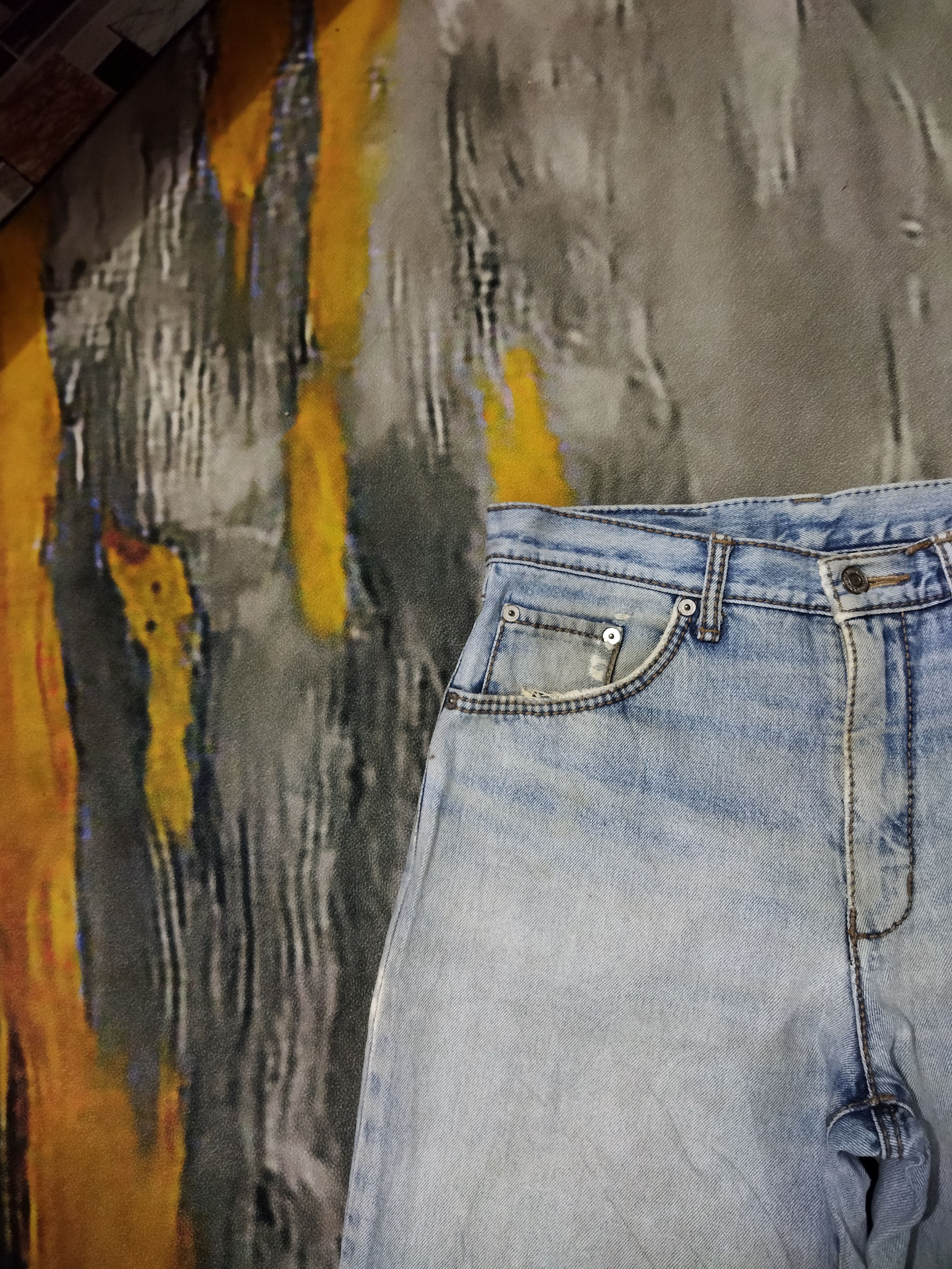 Edwin VINTAGE EDWIN DISTRESSED LIGHT BLUE JEANS PANTS Size US 29 - 4 Thumbnail