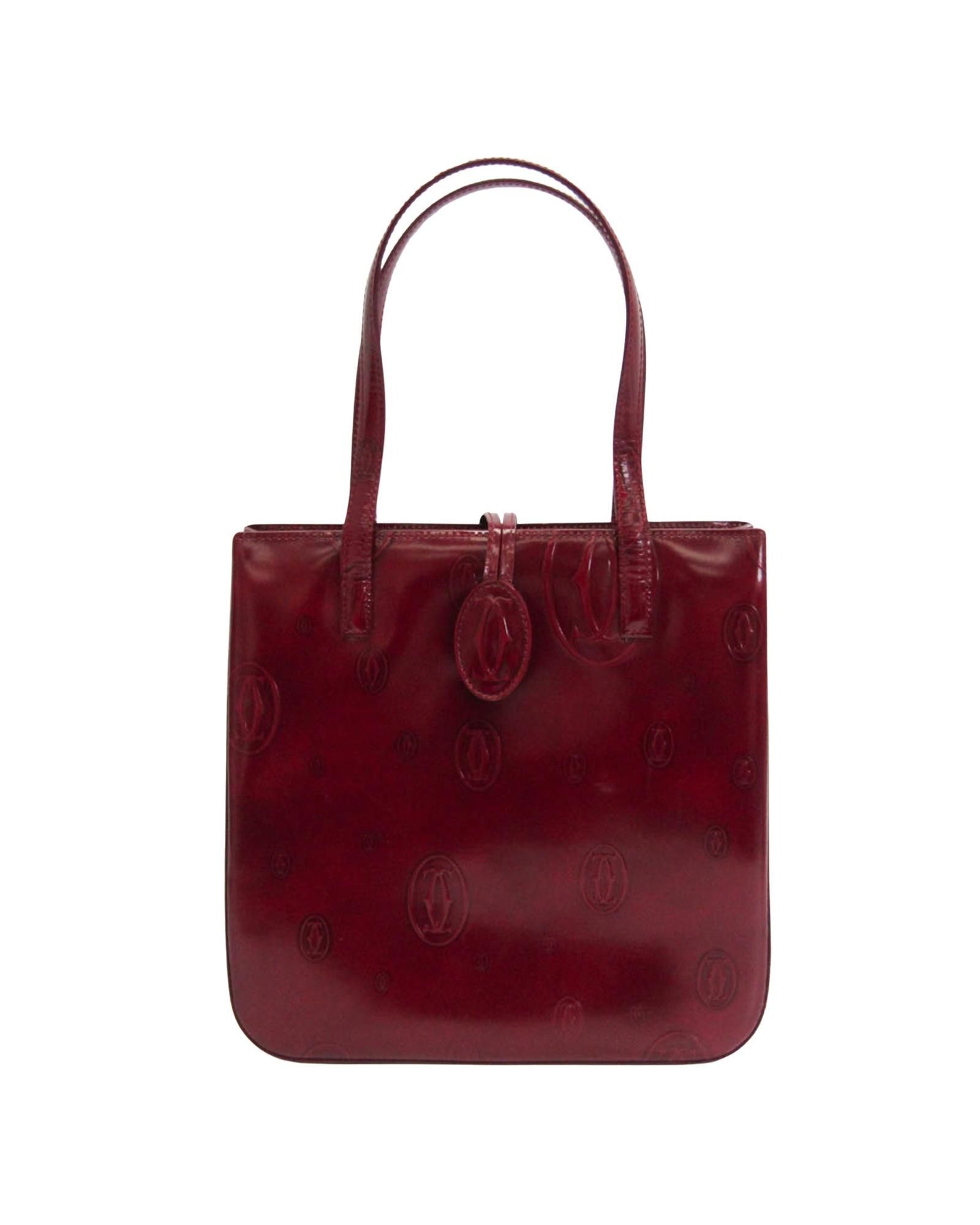 Cartier Burgundy Leather Cartier Shoulder Bag | Grailed