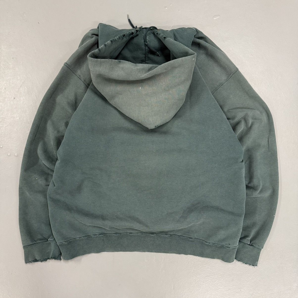 Nike × Vintage 90s Faded Distressed Green Nike Hoodie Size US L / EU 52-54 / 3 - 3 Thumbnail