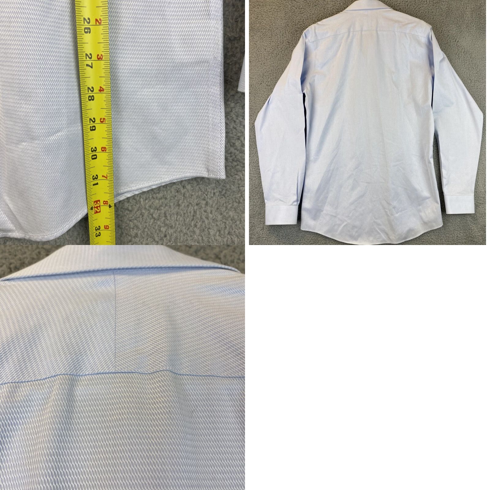 Vintage VINTAGE Jhane Barnes Men's Dress Shirt Long Sleeve Big & Tall Size 16 Gray Striped Cotton Slim Fit Size US L / EU 52-54 / 3 - 8 Thumbnail