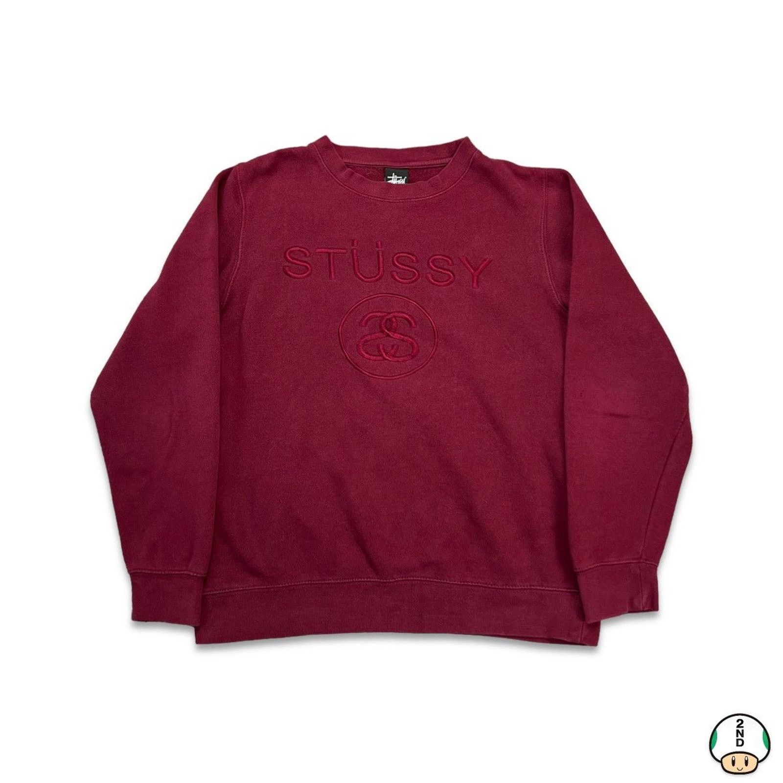 Stussy × Vintage Vintage Stussy Sweatshirt Double S Spell Out Faded Pullover Size US M / EU 48-50 / 2 - 1 Thumbnail