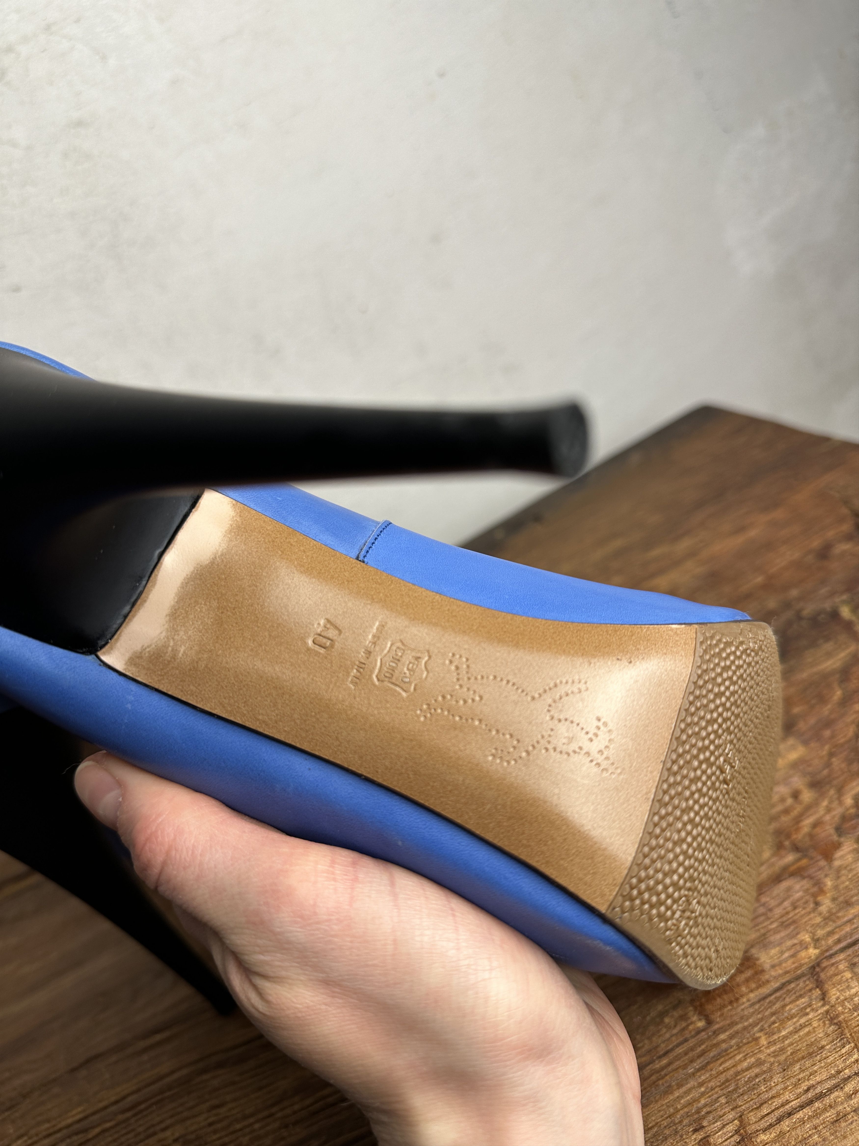 Marni Marni Blue Leather Platform Loafer Pumps Size US 10 / IT 40 - 8 Thumbnail