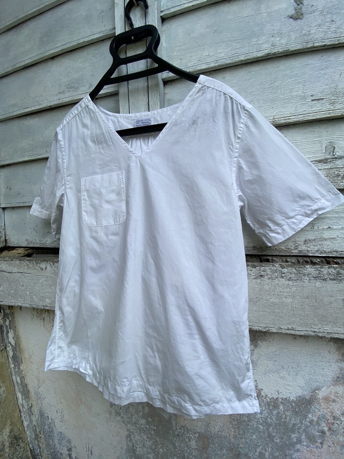 Comme des Garcons × Rei Kawakubo Comme Des Garcon AD2010 Single Pocket V Neck Shirt Unisex Size US S / EU 44-46 / 1 - 2 Thumbnail