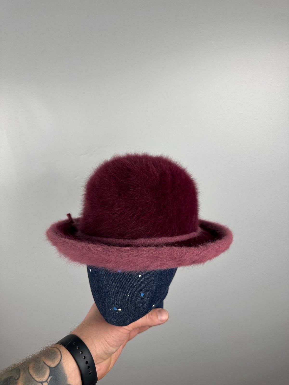 Kangol Kangol Fugora Astra Angora Fur Bucket Hat Plum One Size Size ONE SIZE - 8 Thumbnail