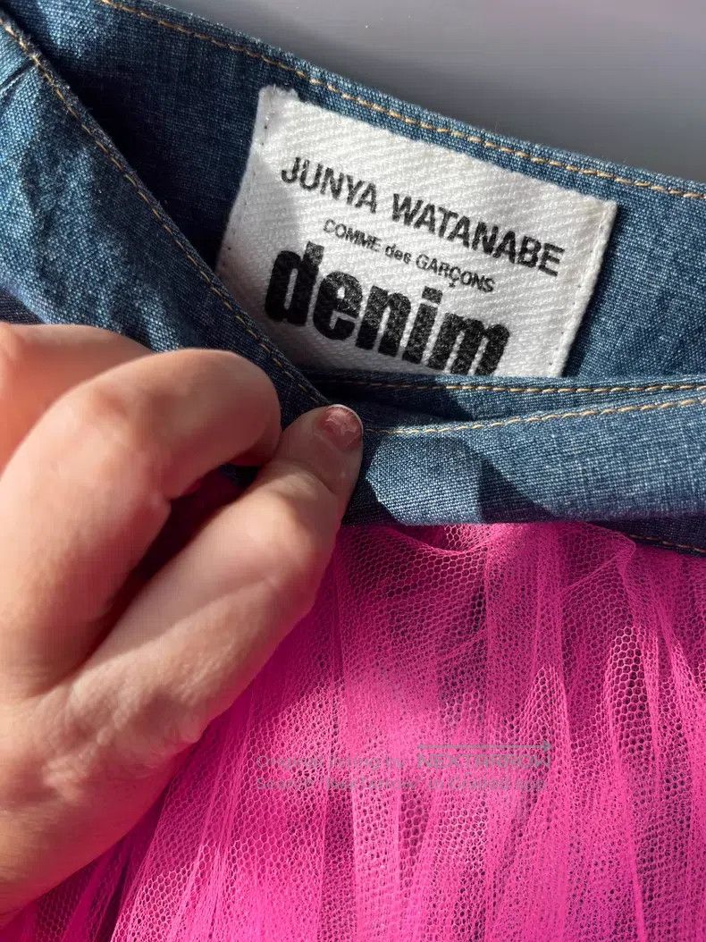 Junya Watanabe Junya Watanabe size M Pink Tulle and Denim Skirt Size 23" - 6 Thumbnail