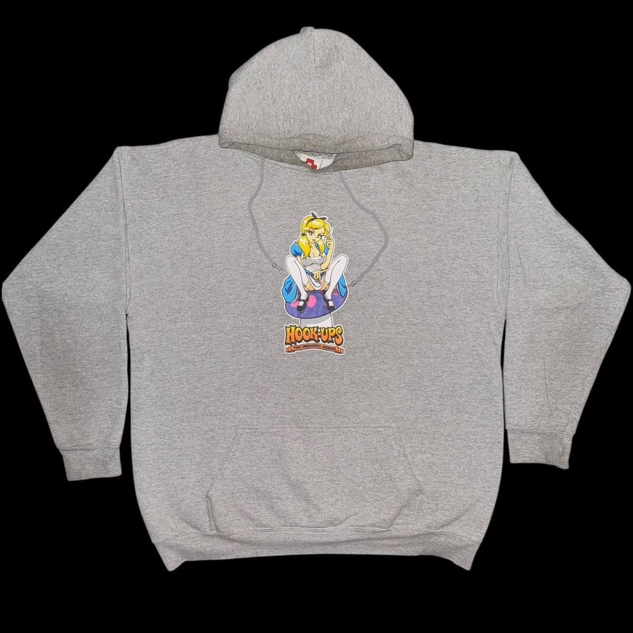 Hook-Ups Y2K 90s 2000 Hook-Ups Alice In Wonderland Anime Skate Hoodie Size US XL / EU 56 / 4 - 3 Thumbnail