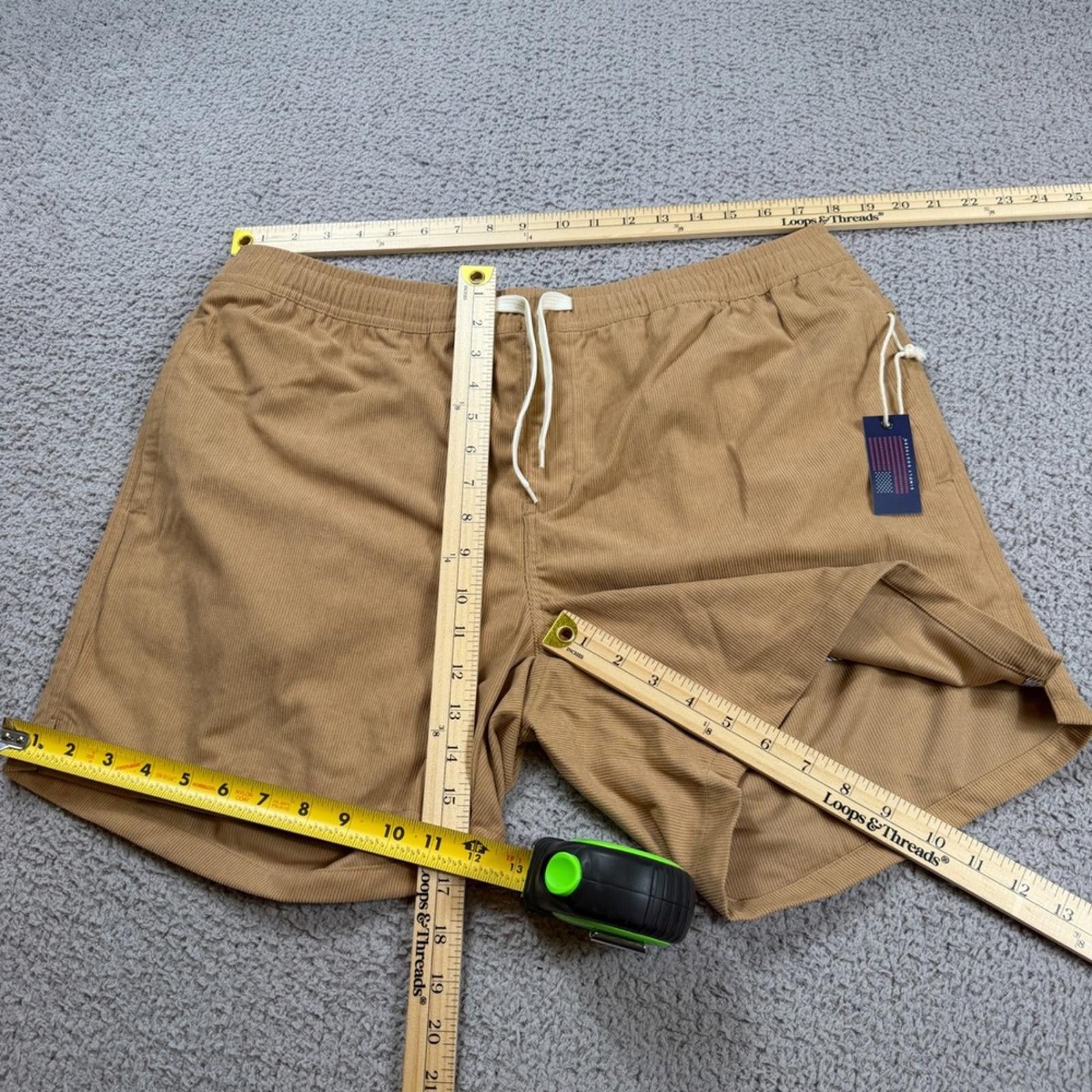 Other Simply Southern Mens Corduroy Shorts Tan XL NWT Size US 36 / EU 52 - 3 Thumbnail