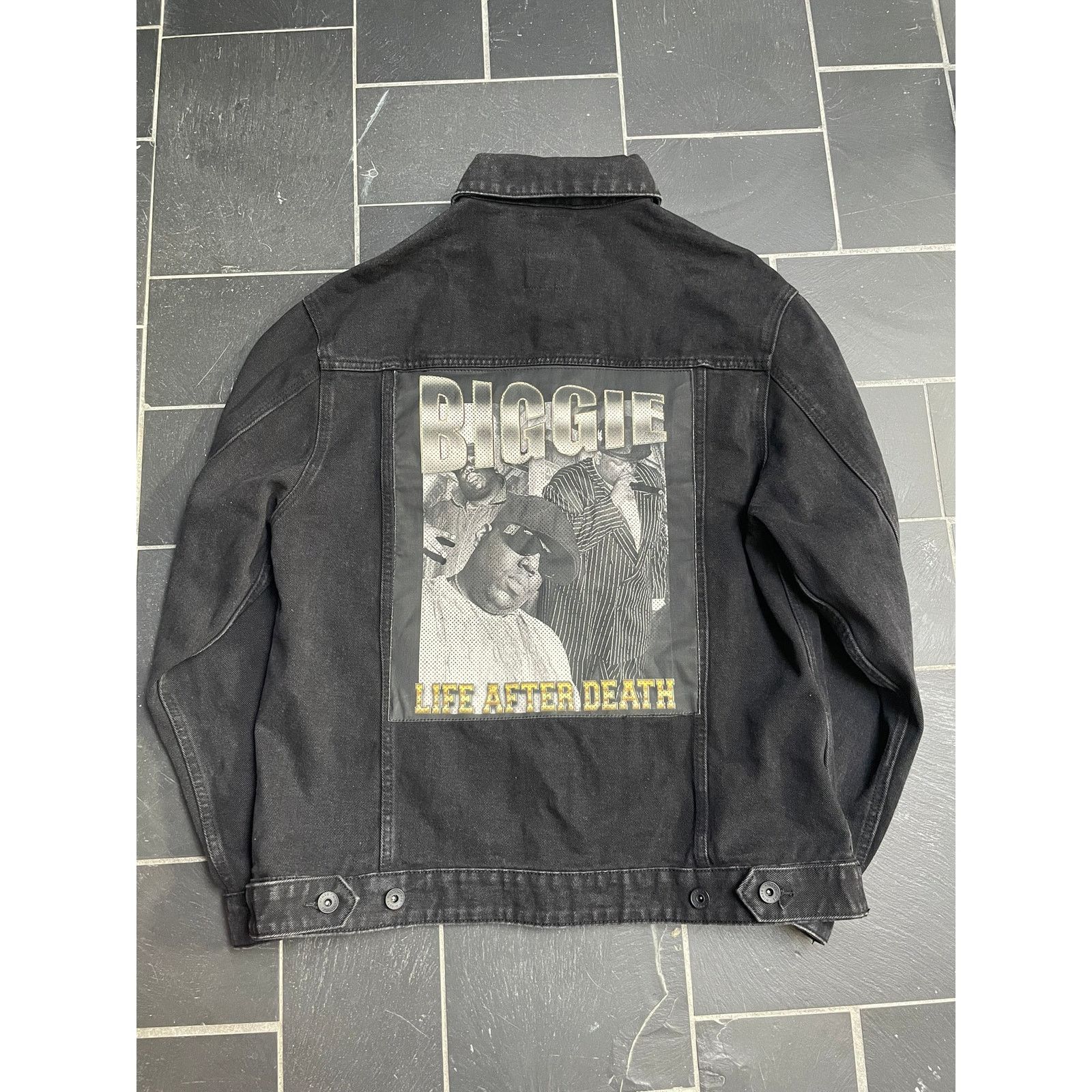 Other Black Denim Jacket Biggie B.I.G Size Large Size US L / EU 52-54 / 3 - 3 Thumbnail