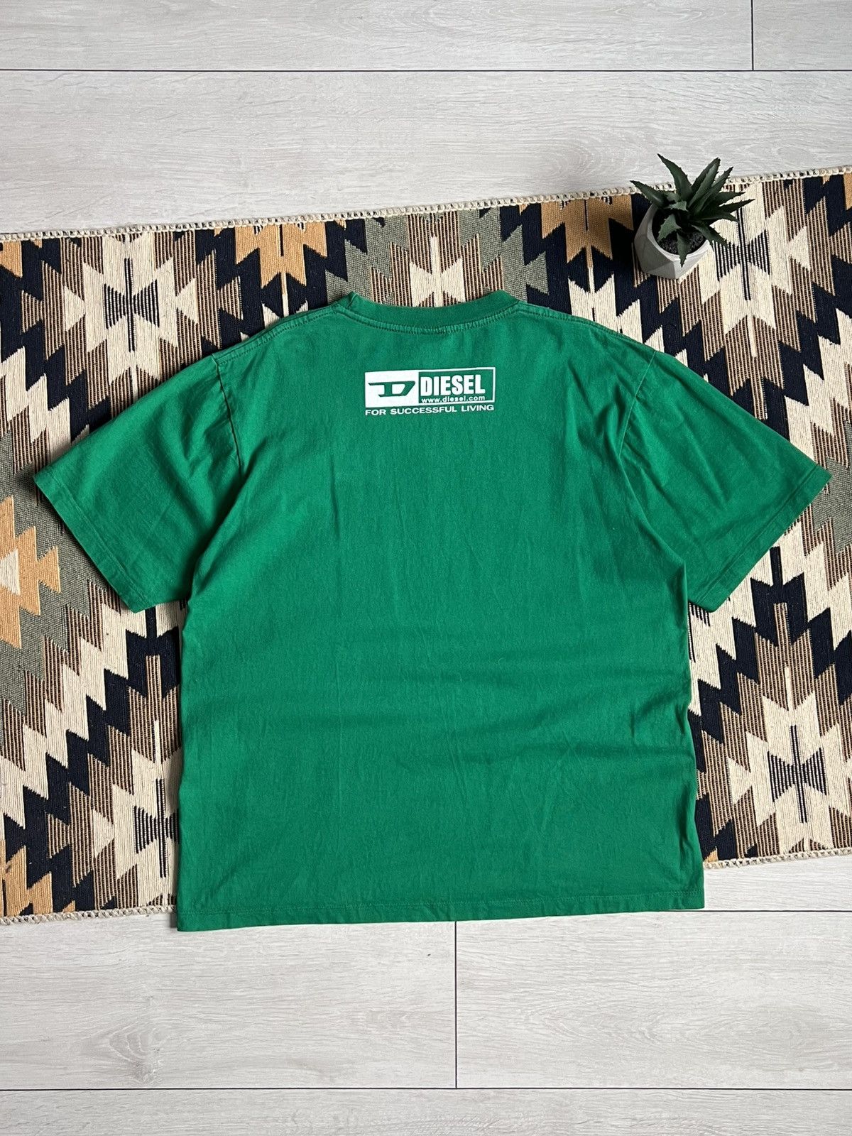 Diesel Vintage 90’s Diesel Y2k Rare Big Logo T-shirt Size US XL / EU 56 / 4 - 2 Thumbnail