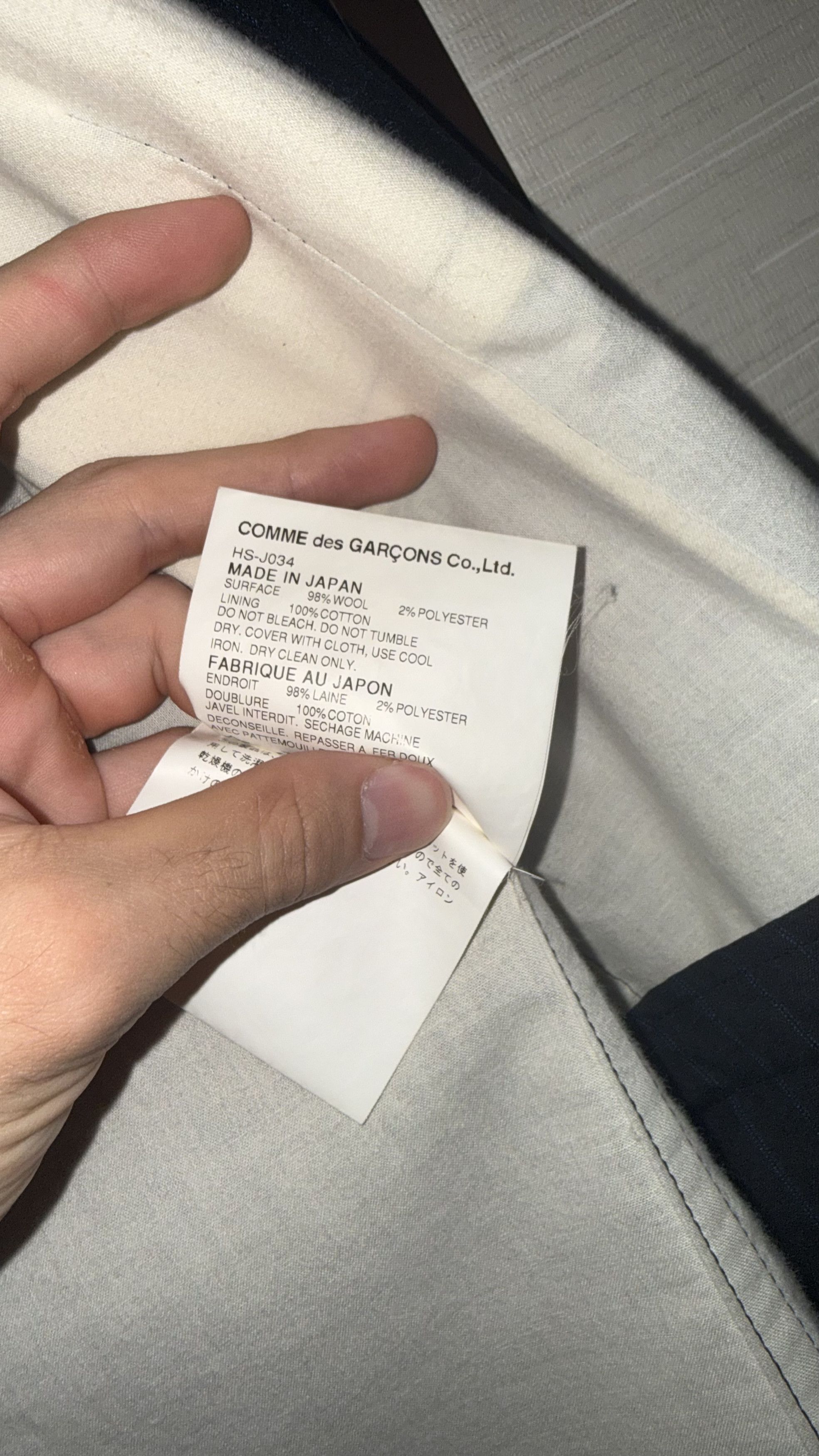 Comme des Garcons Homme Comme des Garcons Blazer Jacket Size 48R - 4 Thumbnail