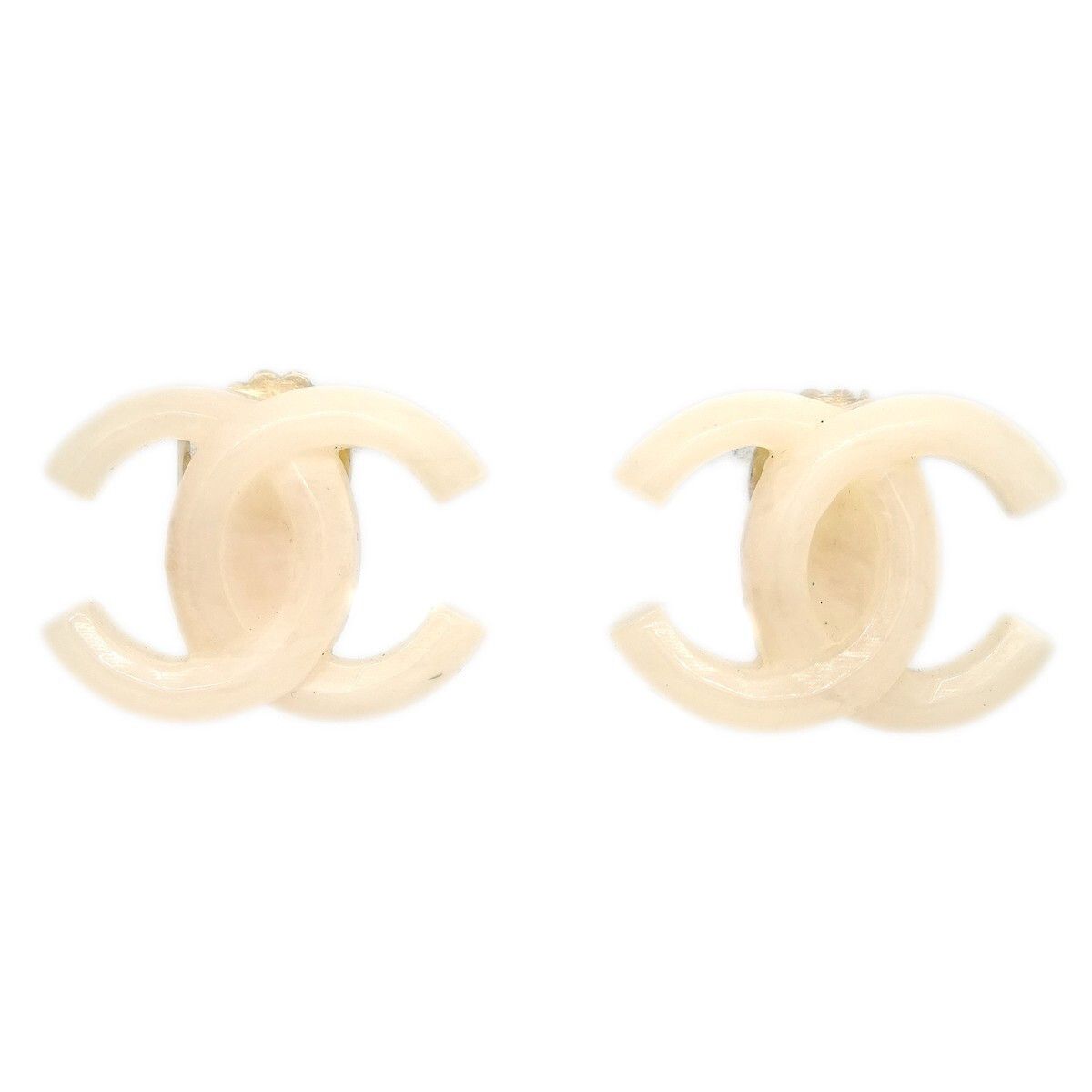 Chanel Chanel CC Clip-On Earrings Metal and Resin Size ONE SIZE - 1 Thumbnail
