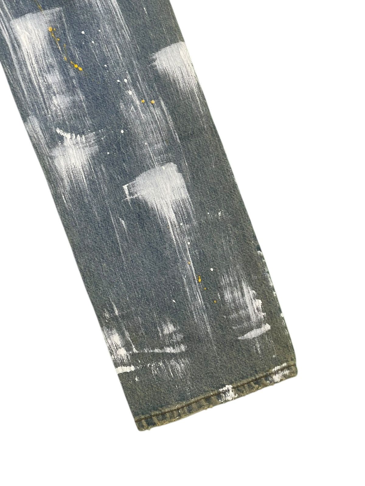 Levi's Vtg 1998 Levi’s 501 USA Painted Art Regular Straight 3🟦8 Size US 31 - 3 Thumbnail