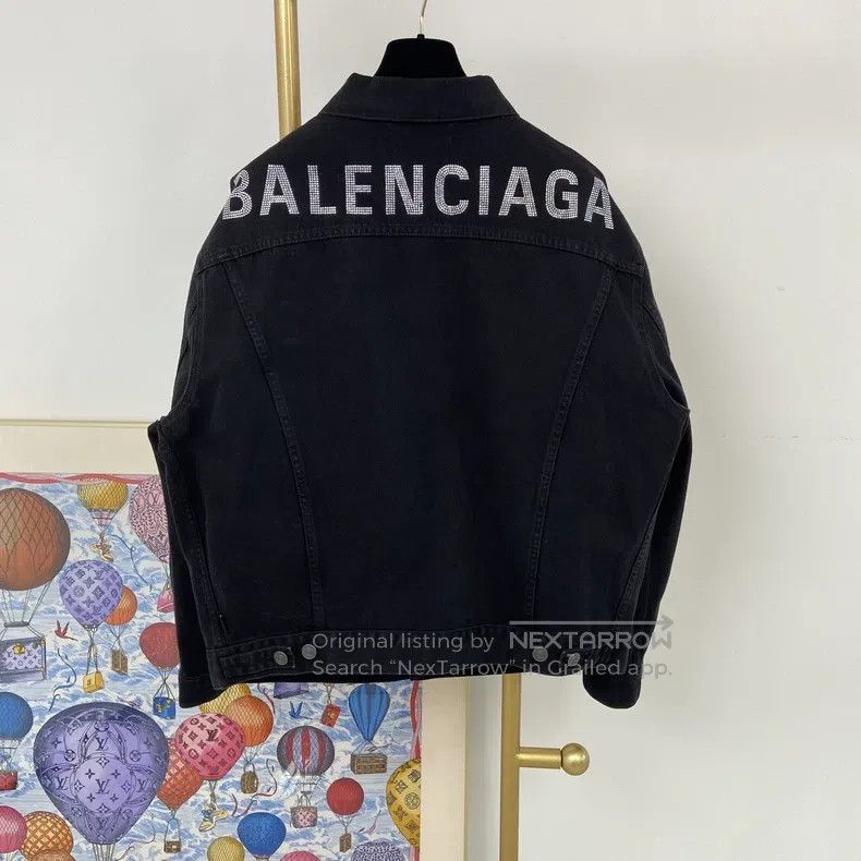 Balenciaga Balenciaga Black Denim Jacket Size XXS / US 00 / IT 34 - 2 Thumbnail