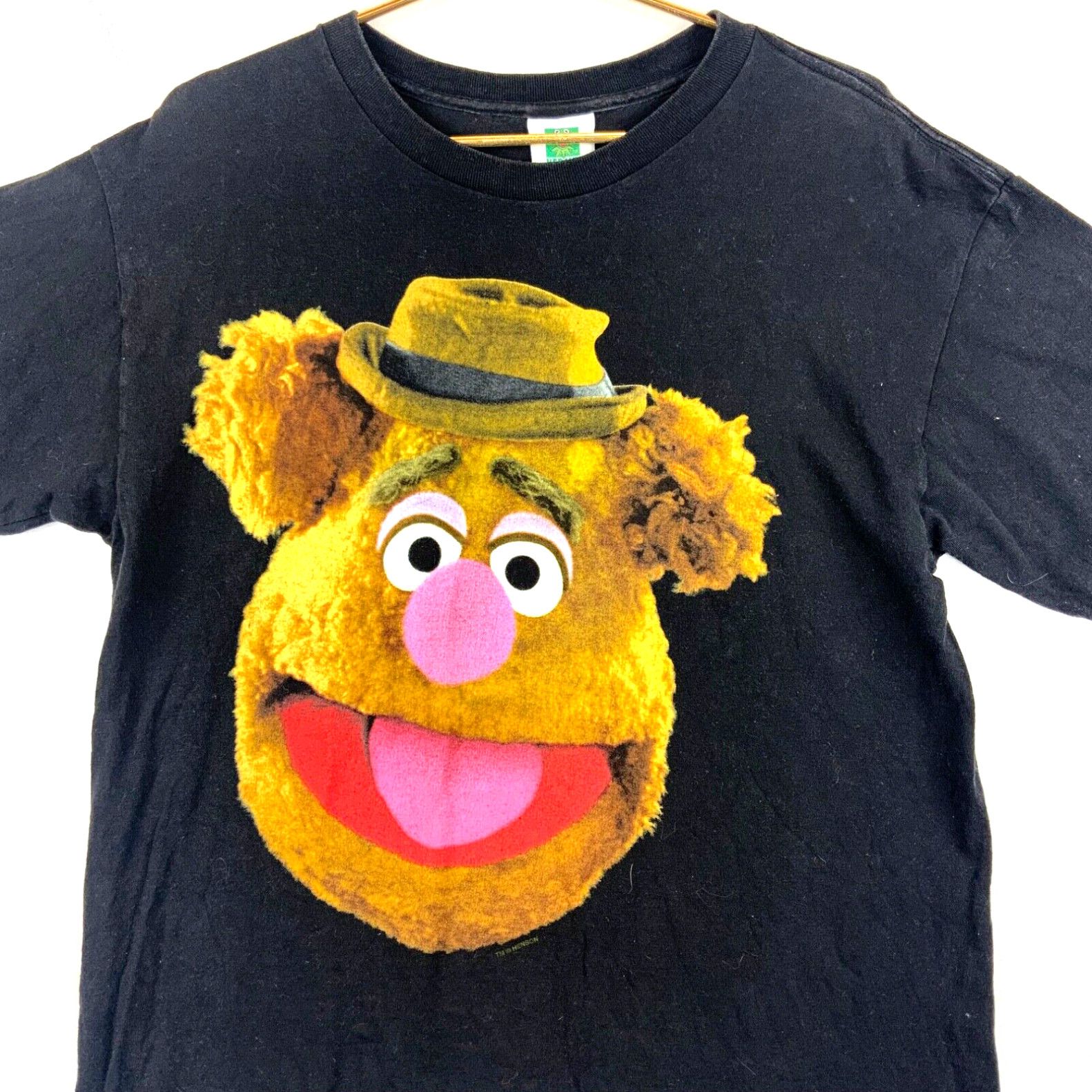 image of Vintage Fozzie Bear Kermit Collection T-Shirt Size Large Black in White, Men's