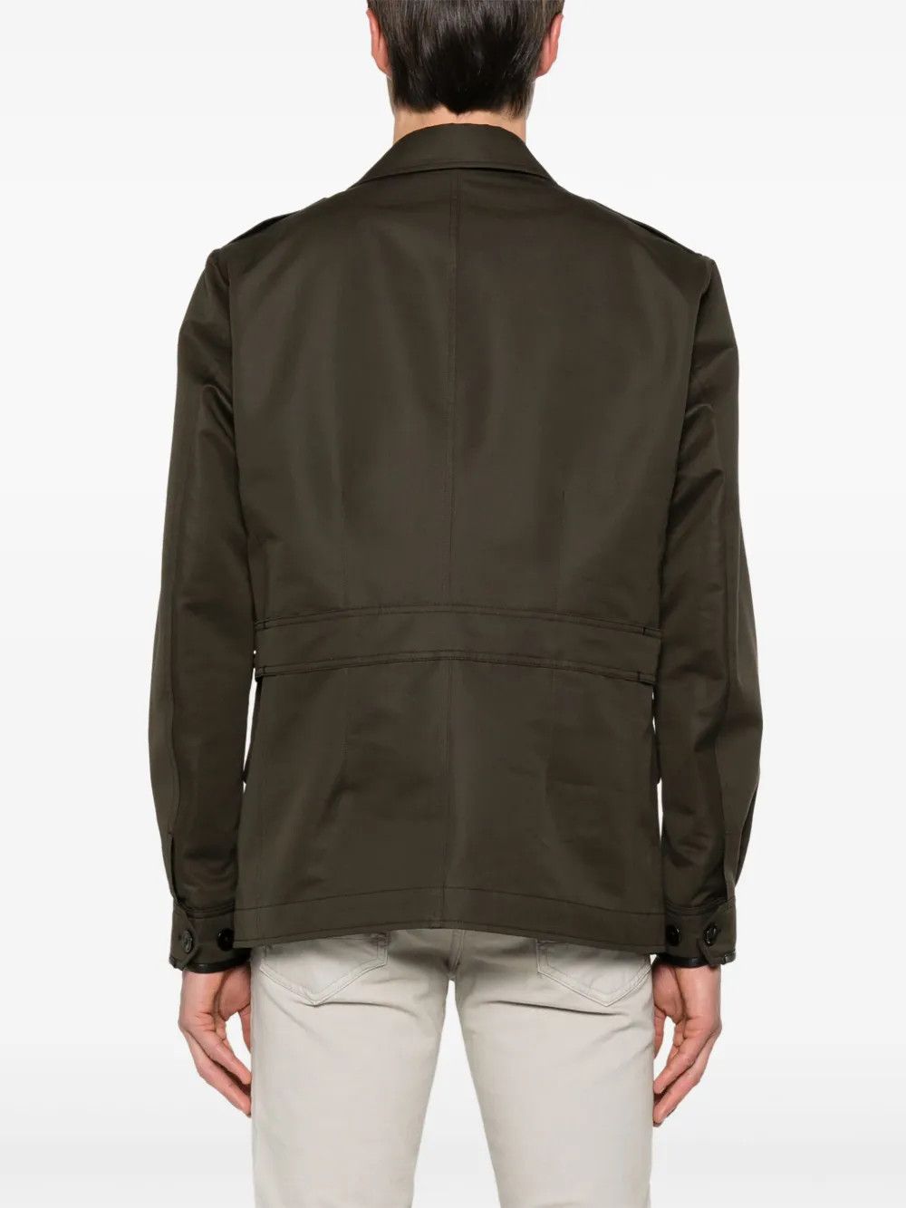 Tom Ford o1y0425 Jacket in Olive Green Size US XL / EU 56 / 4 - 4 Thumbnail