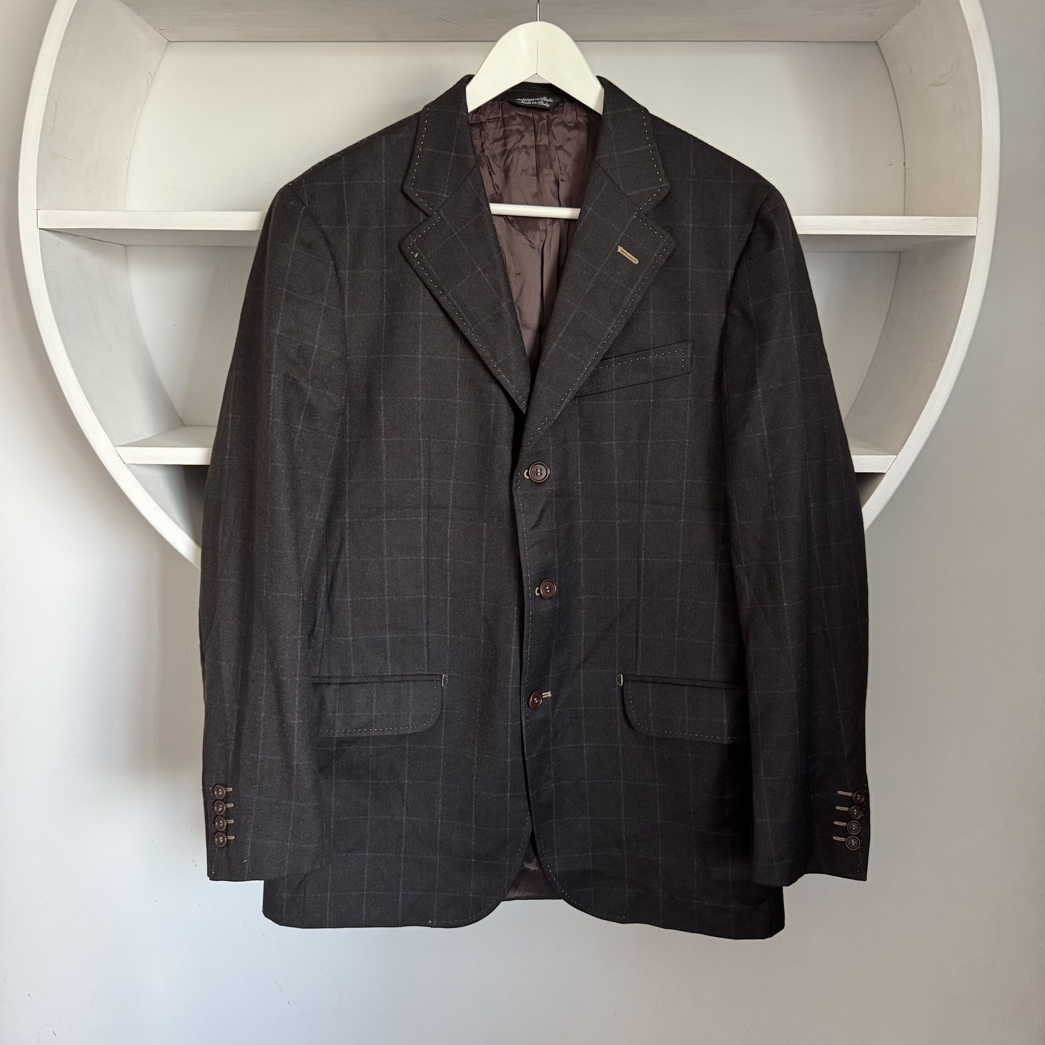 Loro Piana Men's BARBANO BIANCO Wool Cashmere Check Blazer Size 50R - 1 Thumbnail
