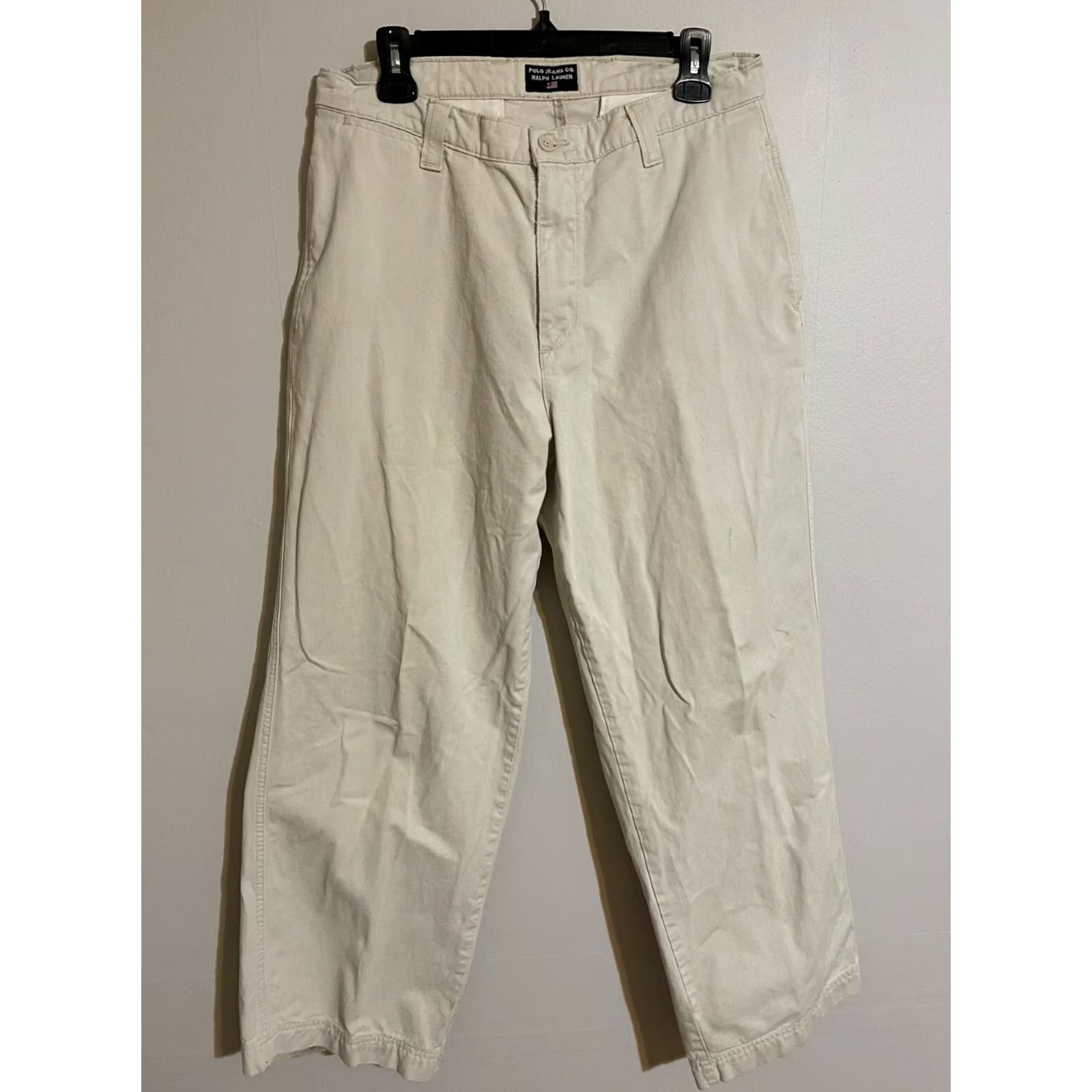 Polo Ralph Lauren VINTAGE Polo Ralph Lauren Chino Pants Beige Khaki Men's 33x30 Flat Front Size US XS / EU 42 / 0 - 3 Thumbnail