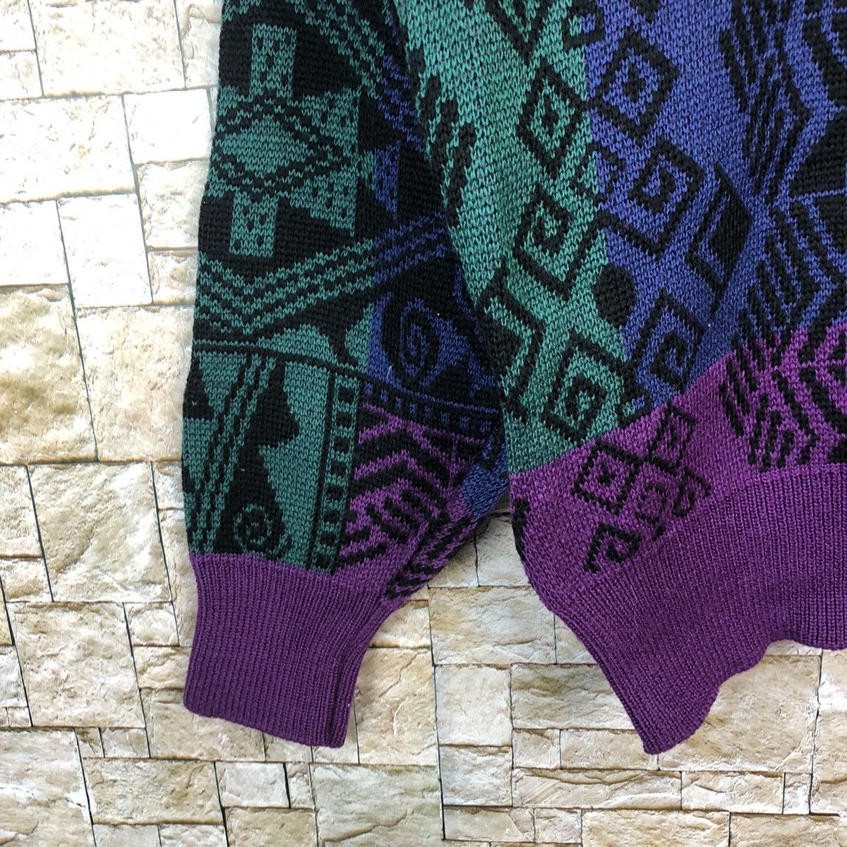 Italia Independent D Renzetti Italy Purple art design Knitwear sweatshirt #A481 Size US M / EU 48-50 / 2 - 7 Thumbnail