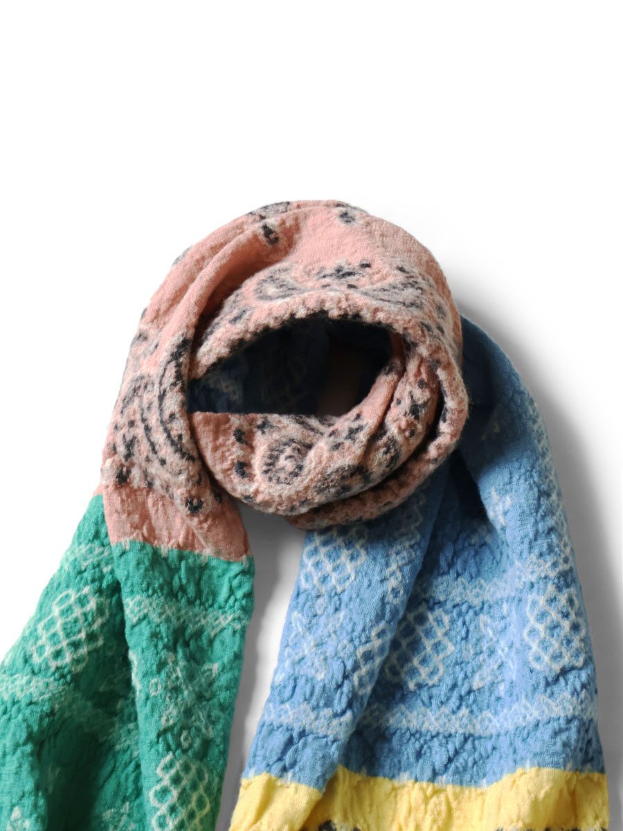 Kapital Kapital Wool Pastel Bandana HAPPY Scarf Size ONE SIZE - 3 Thumbnail