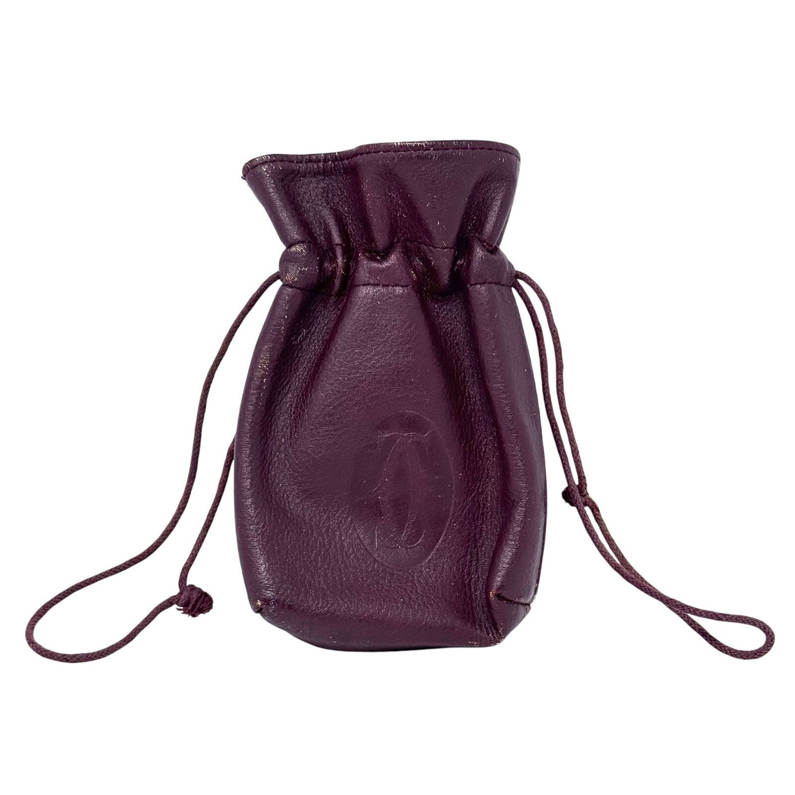 Cartier Cartier Dark Red Leather Pouch Size ONE SIZE - 1 Thumbnail