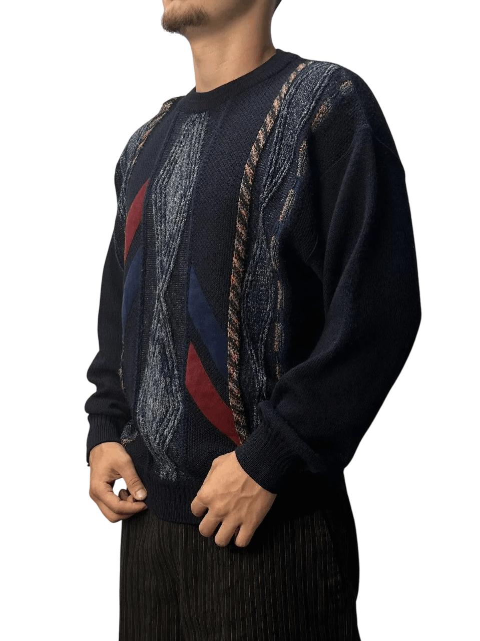 Coogi Vintage Y2K Gothic Sweater Distressed Faded Diesel Kapital Size US L / EU 52-54 / 3 - 3 Thumbnail