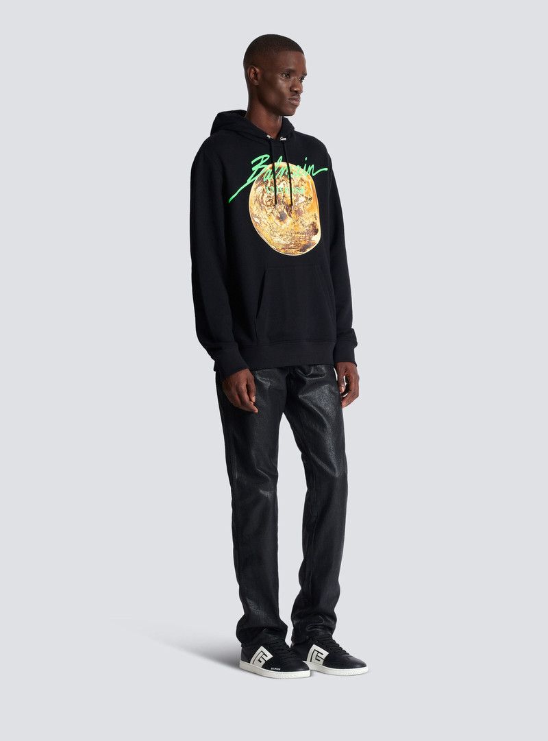 Balmain o1y0426 Logo Hoodie in Black Size US M / EU 48-50 / 2 - 3 Thumbnail