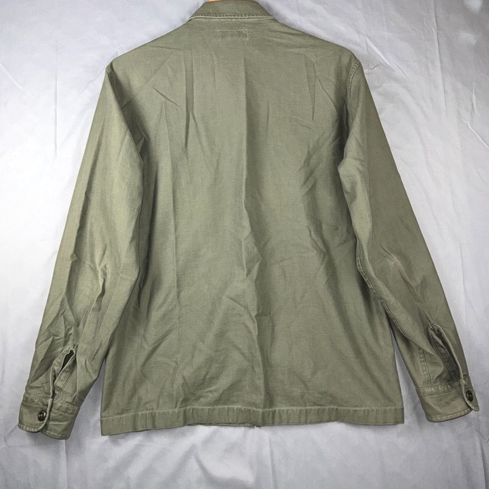 Wallace & Barnes Wallace & Barnes Green Twill Button Front Long Sleeve Shirt Mens Medium Workwear Size US M / EU 48-50 / 2 - 2 Thumbnail