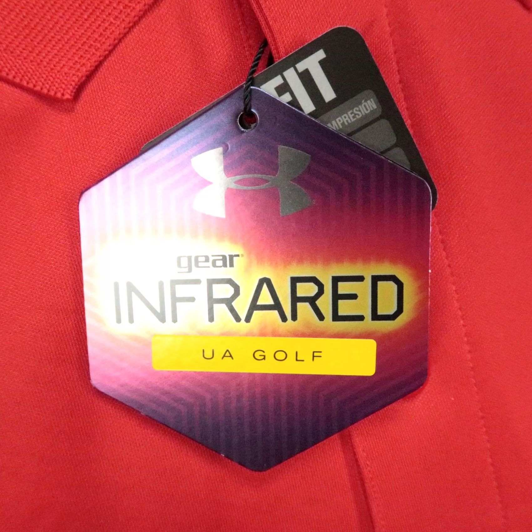 Under Armour Under Armour Shirt Mens 2XL Red Polo Long Sleeve UA Golf Infrared Loose Fit 2XL Size US XXL / EU 58 / 5 - 3 Thumbnail