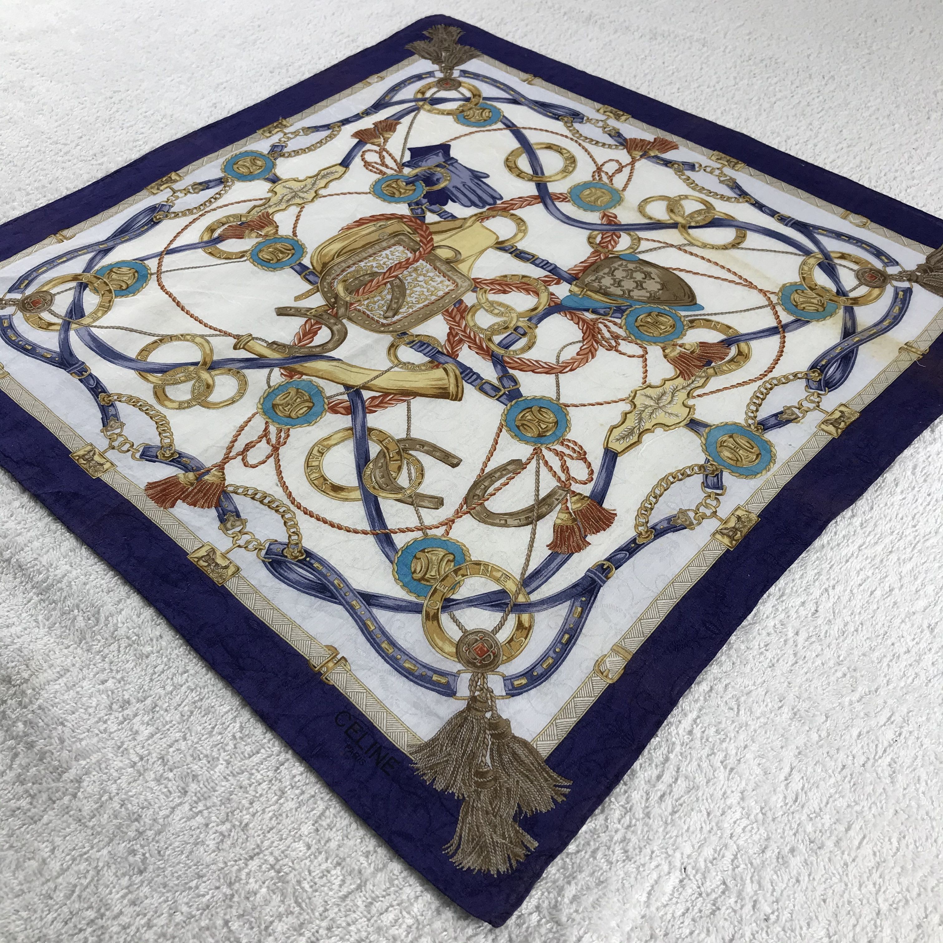 Celine × Vintage Celine Bandana / Handkerchief / Neckerchief - S052 Size ONE SIZE - 2 Thumbnail