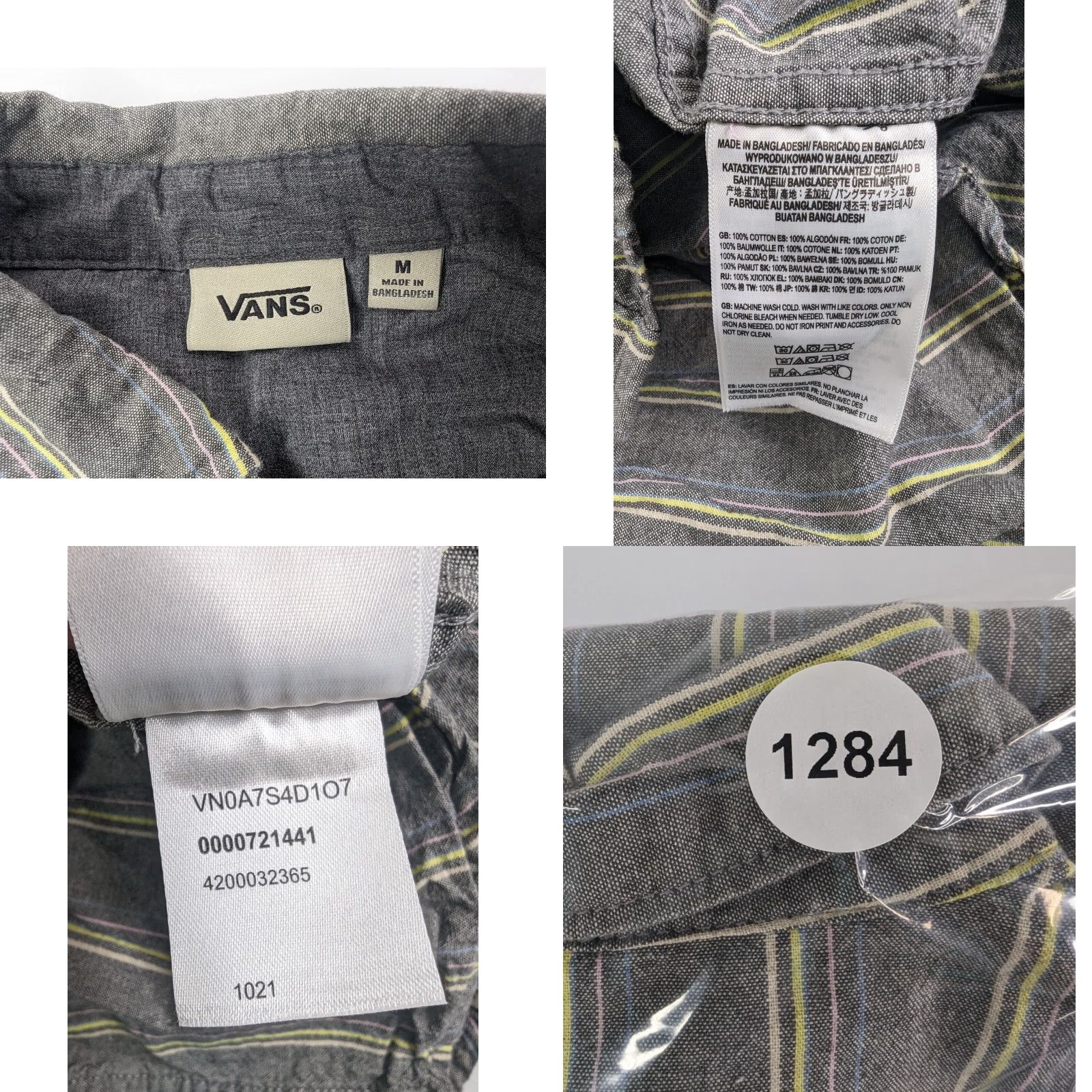 Vans Vans Shirt Men M Gray Striped Button-Down Short Sleeve Collared Shirt Size US M / EU 48-50 / 2 - 8 Thumbnail