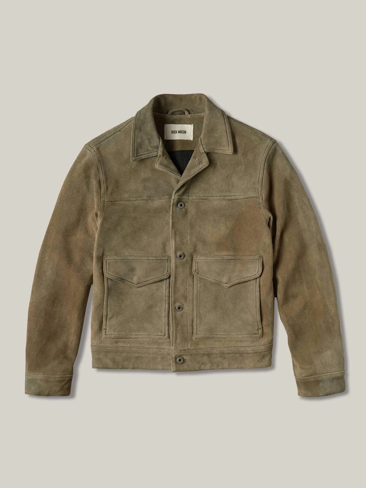 Pre-owned Buck Mason Vintage Suede Jacket In Brown