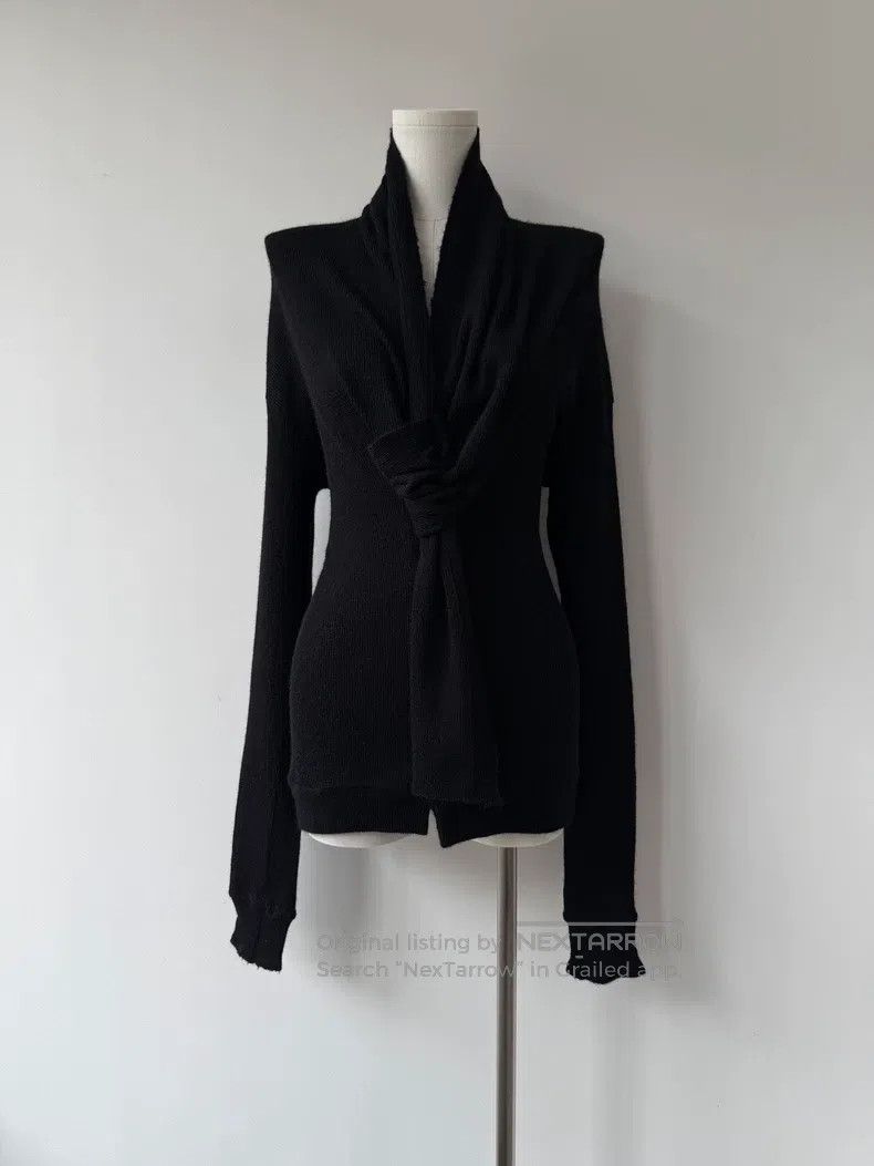 Yohji Yamamoto Yohji Yamamoto size 3 16SS Show Shaped Rib Collar Wool Card Size L / US 10 / IT 46 - 6 Thumbnail