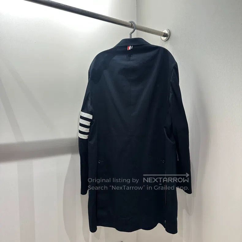 Thom Browne Thom Browne Four-Stripe Long Coat Size US XL / EU 56 / 4 - 2 Thumbnail