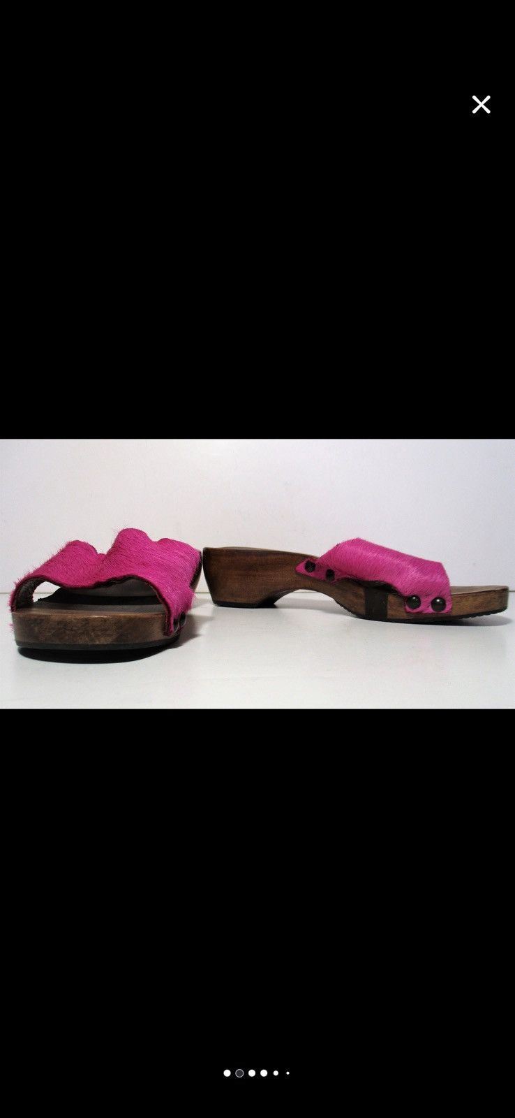 Michael Kors Vintage Michael Kors Open Toe Clogs fuchsia calfskin Size US 7 / IT 37 - 2 Thumbnail