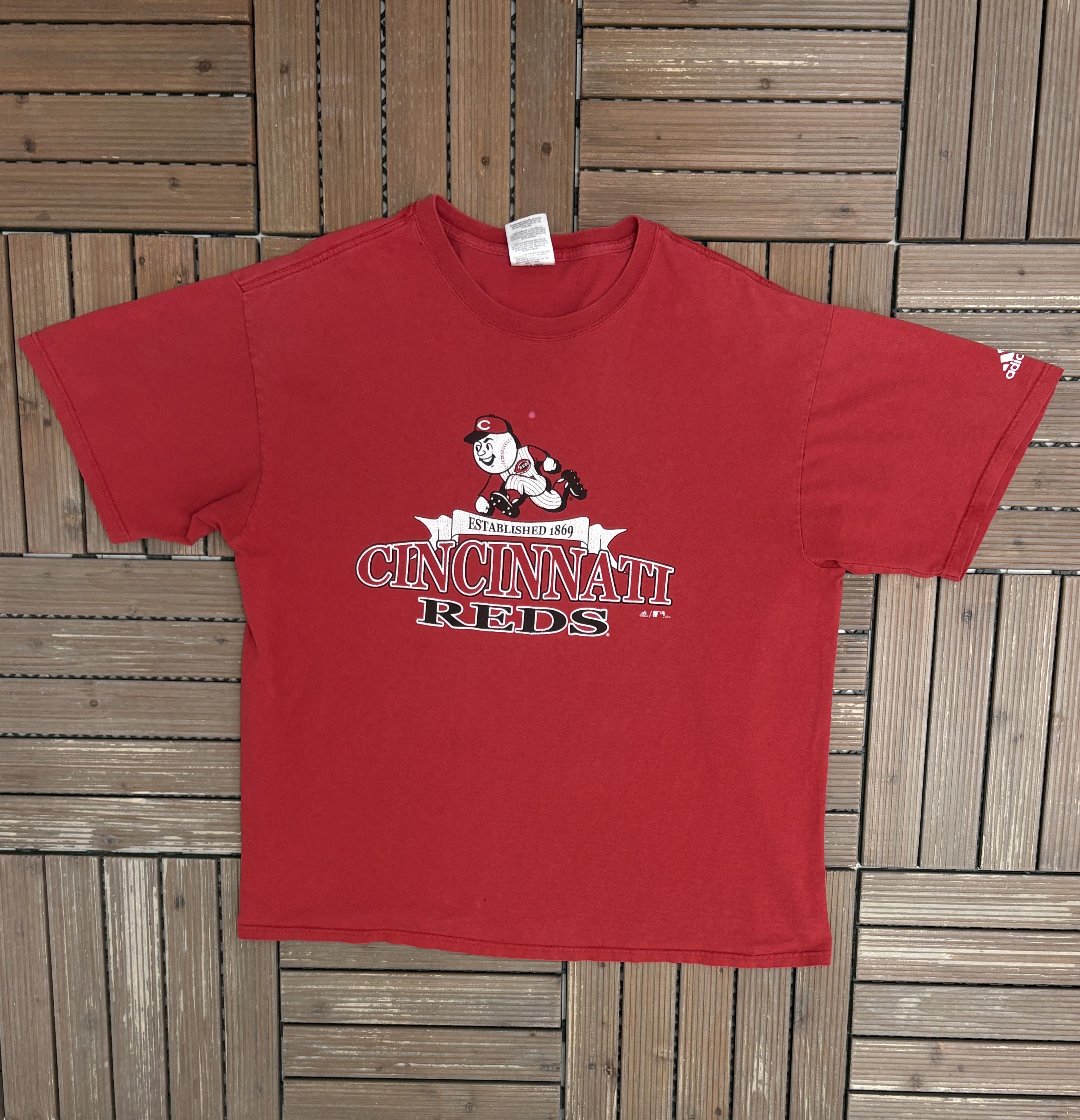 Adidas × Vintage Cincinnati Reds Vintage Red T-Shirt Tee Size US L / EU 52-54 / 3 - 1 Thumbnail