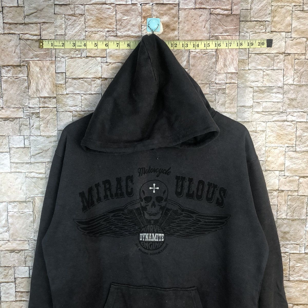 Bullet Noise Bullet Noise Mirac Motorcycle skull Ulous Grey Hoodie #A34 Size US L / EU 52-54 / 3 - 2 Thumbnail