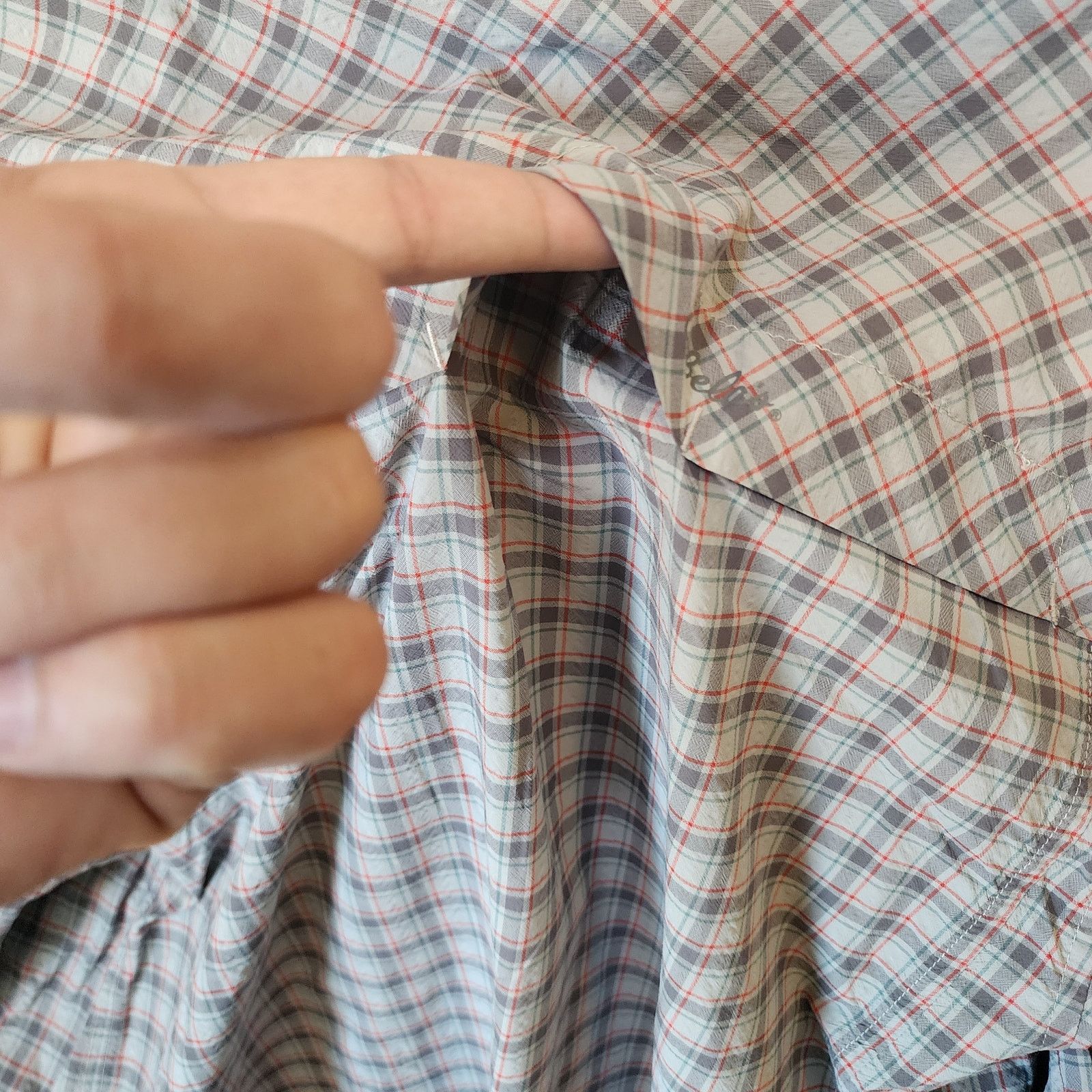 Cabelas Cabela's Guidewear Men's Gray Long Sleeve Grid Plaid Shirt Size US L / EU 52-54 / 3 - 5 Thumbnail