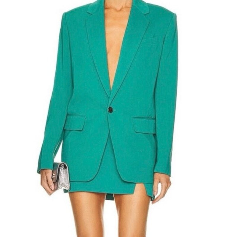 A.L.C. A.L.C. Dakota Single Button Blazer Jacket in Jade Green Size XL / US 12-14 / IT 48-50 - 11 Thumbnail