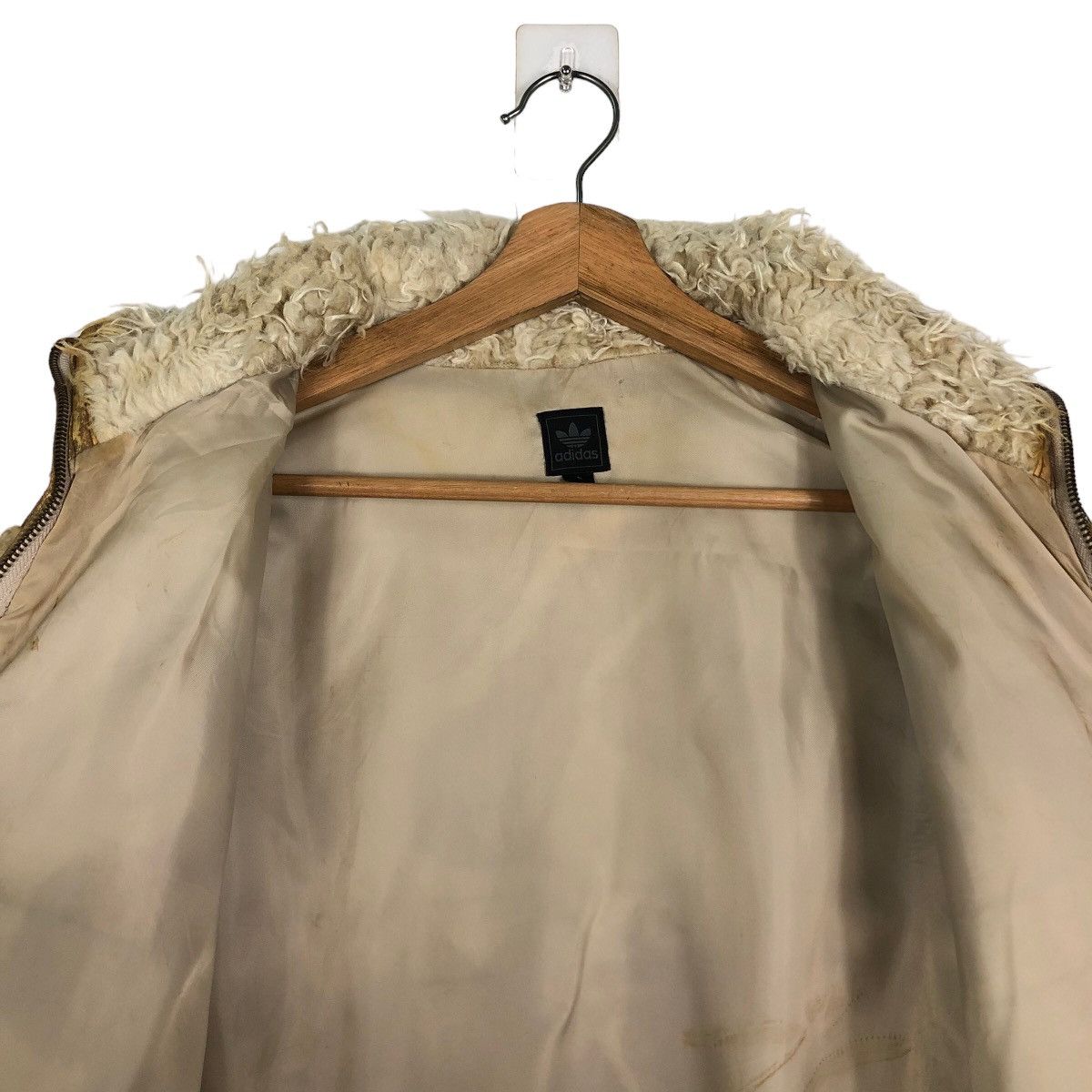 Adidas 🔥90’s Vintage Adidas Zipper Jacket Mink Fur Design Size US L / EU 52-54 / 3 - 11 Thumbnail