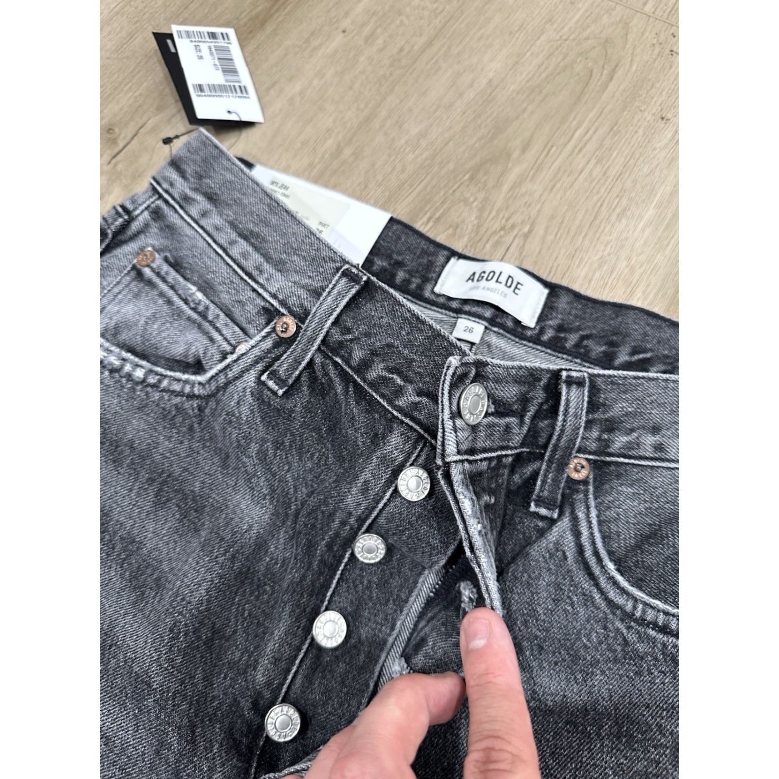 Agolde NWT AGOLDE 90's Jeans Straight SZ 29 Gray Womens Jeans | Crop Style, Mid-rise, Loose Straight, 28.5 Inseam, 90s Theme Size 29" - 6 Thumbnail