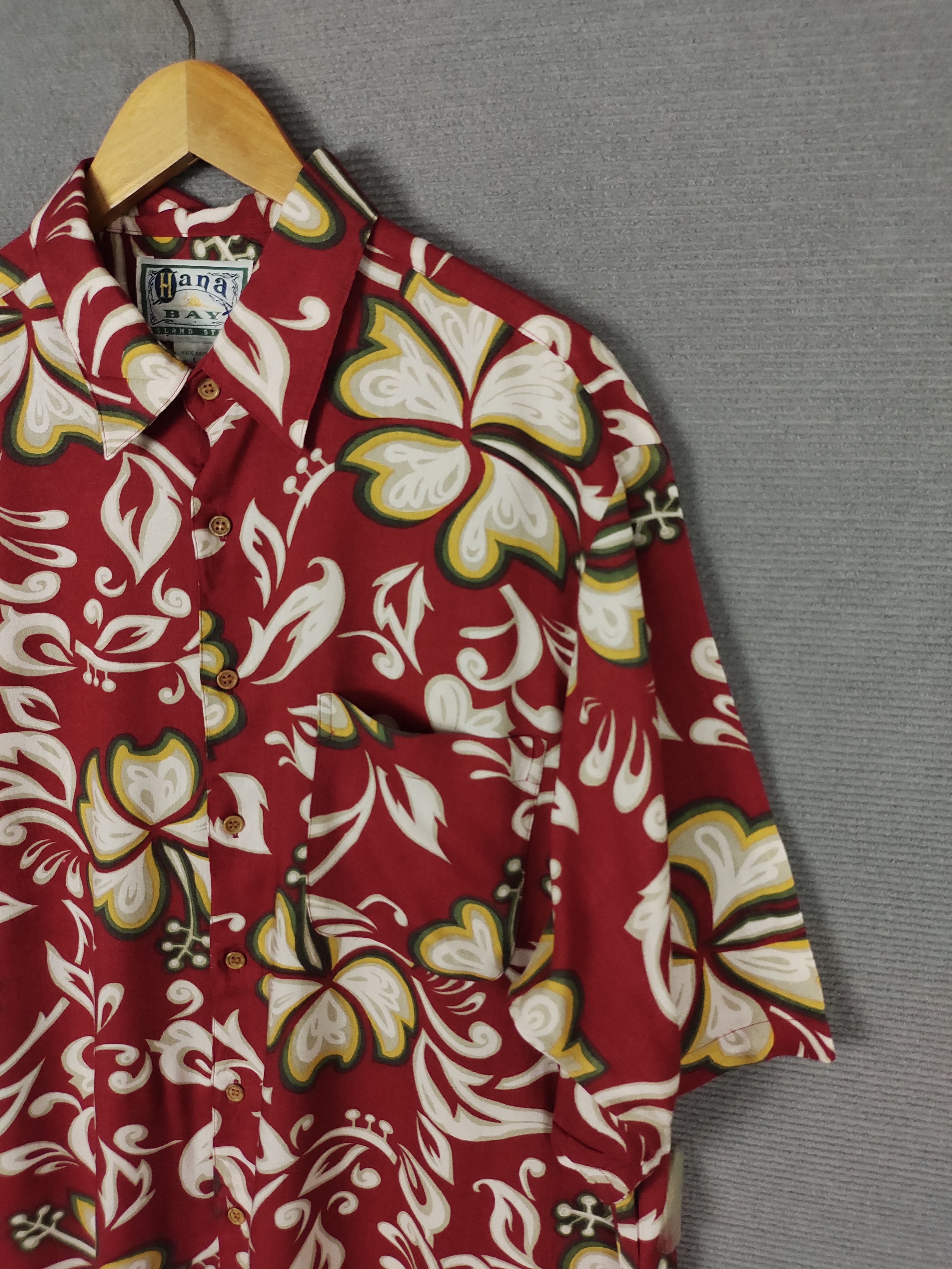 Hysteric Glamour 1990s Hana Bay Flower Printed Rayon Hawaiian Shirt Size US L / EU 52-54 / 3 - 2 Thumbnail