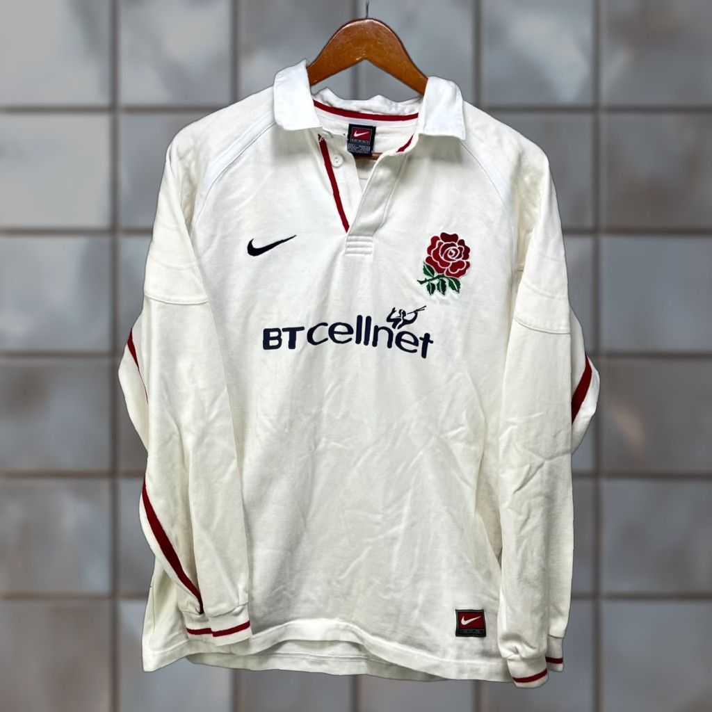 Nike VINTAGE Nike England Rugby Union Polo Long Sleeve Shirt Large Size US L / EU 52-54 / 3 - 1 Thumbnail