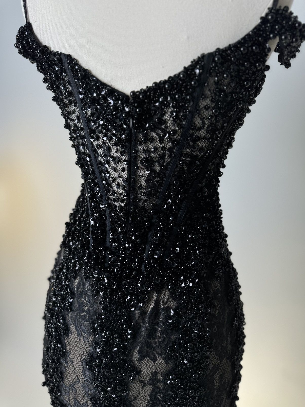 Other Brand New US 2 Jovani Black Beaded Maxi Dress Size XS / US 0-2 / IT 36-38 - 5 Thumbnail
