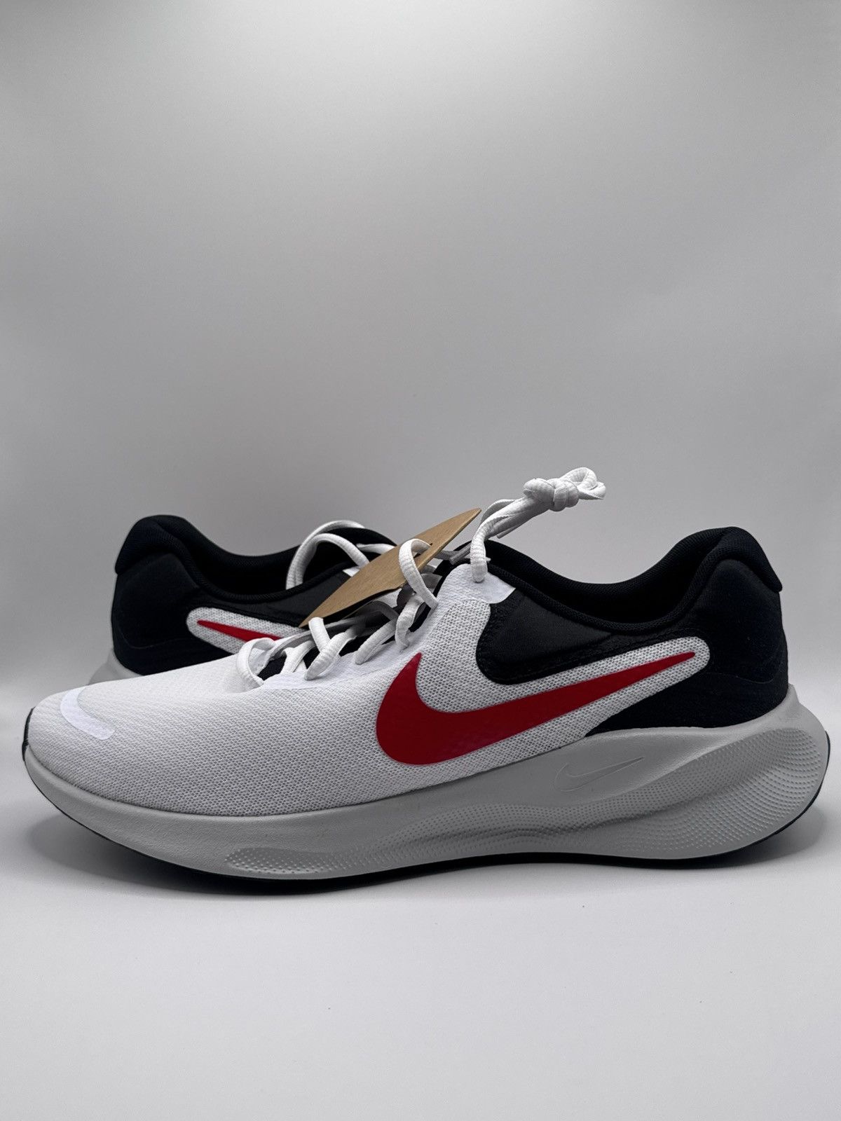Nike Nike Revolution 7 White Fire Red Black FB2207-102 Mens 12 Size US 12 / EU 45 - 1 Thumbnail