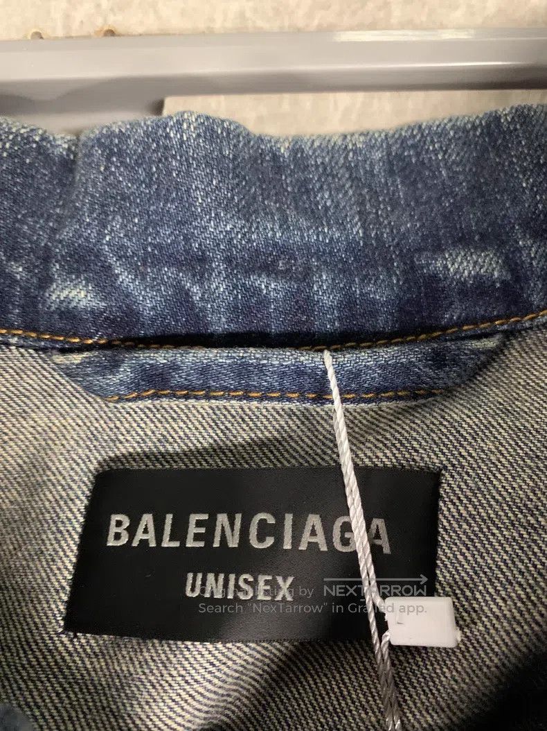 Balenciaga Balenciaga Long Sleeve Lettering Button Denim Jacket Size US S / EU 44-46 / 1 - 3 Thumbnail