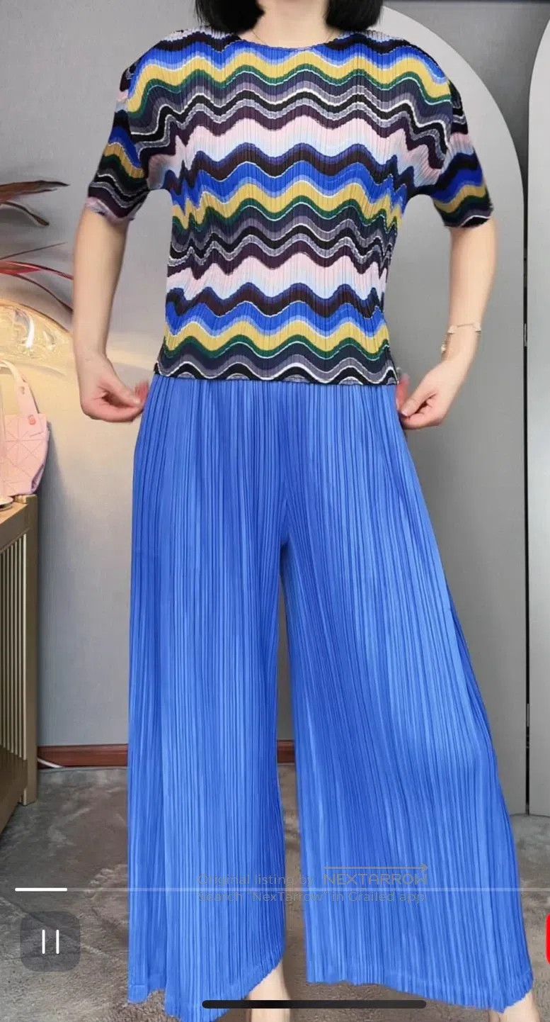 Issey Miyake Issey Miyake size:3 Pink Wide-leg Pants Size 31" - 4 Thumbnail