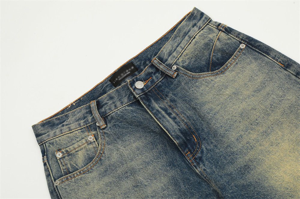 Japanese Brand × Jean Contrast color distressed washed men's casual punk jeans Size US 32 / EU 48 - 4 Thumbnail