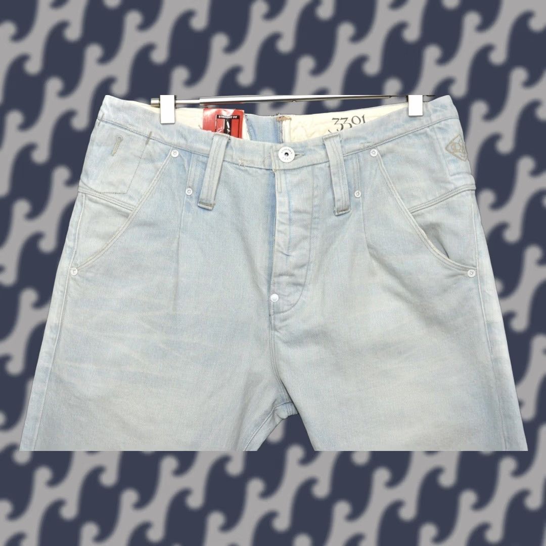 G-Star G-Star Raw Eton Chino Straight Costa Denim Jeans W33 L32 Men Classic 5-Pocket Blue Vintage No N/A Size US 33 - 1 Thumbnail